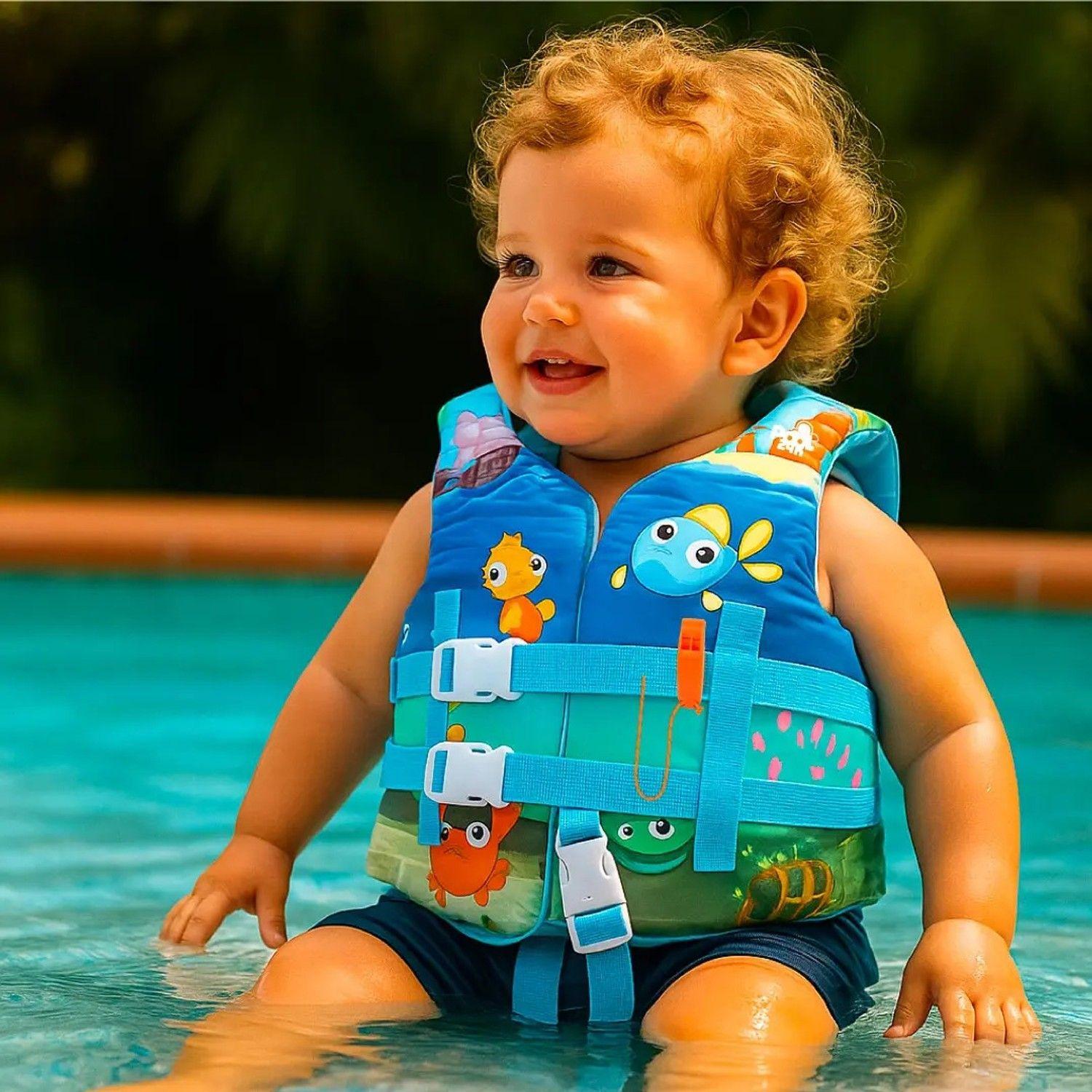 Chaleco Flotador Niños Animales Marinos Natación Piscina-6