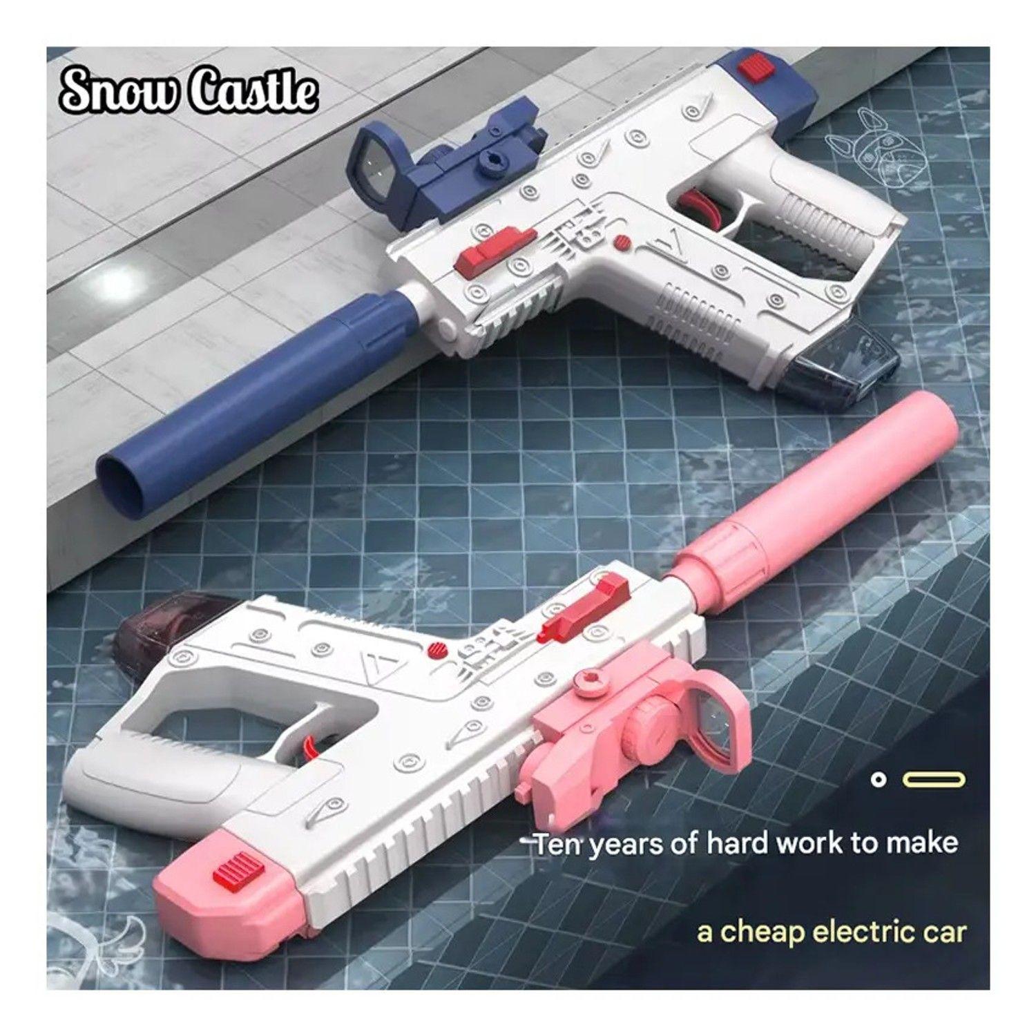 Pistola Agua Eléctrica Uzi Niños Recargable Juguete Verano-4