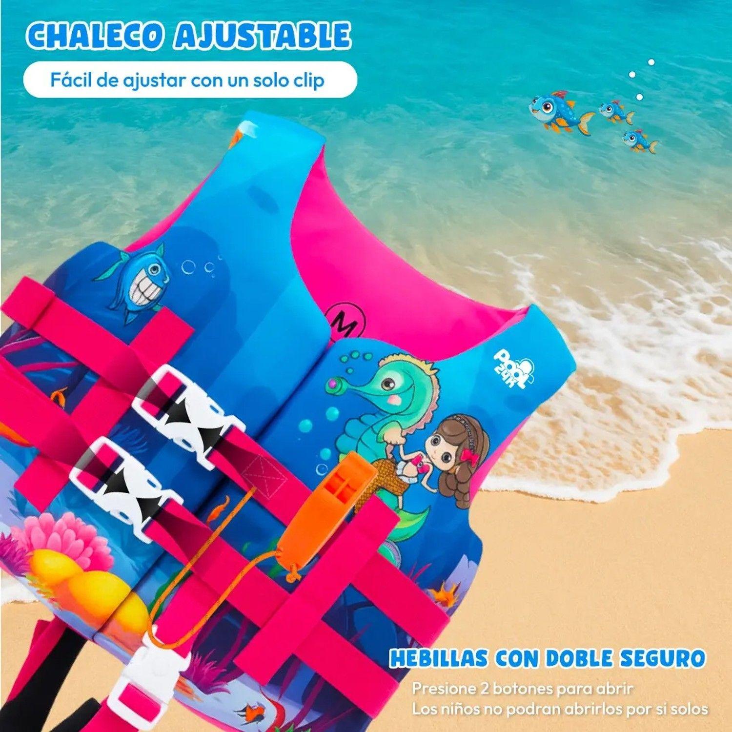 Chaleco Flotador Niñas Caballito De Mar Natación Piscina-4