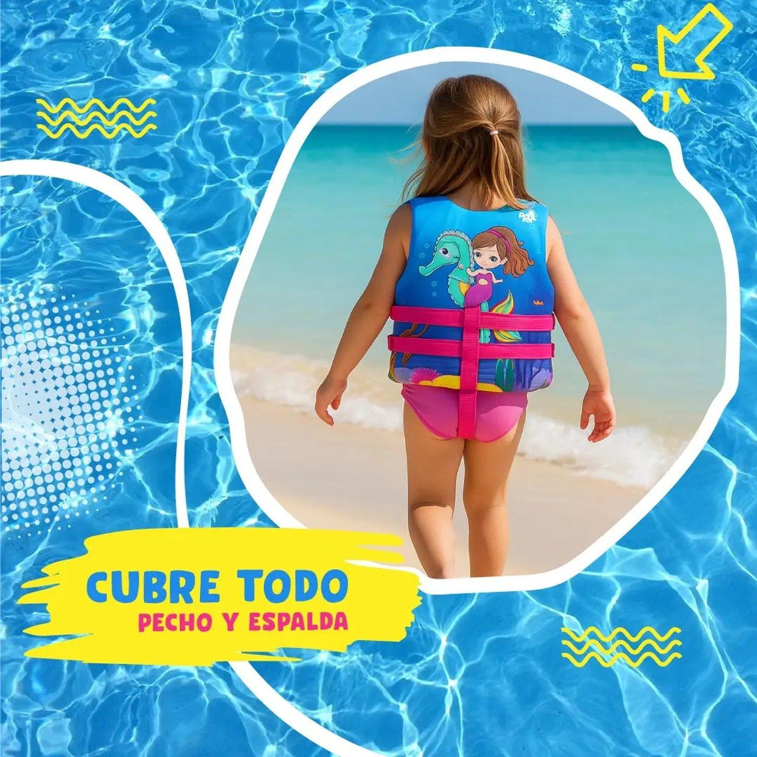 Chaleco Flotador Niñas Caballito De Mar Natación Piscina-5