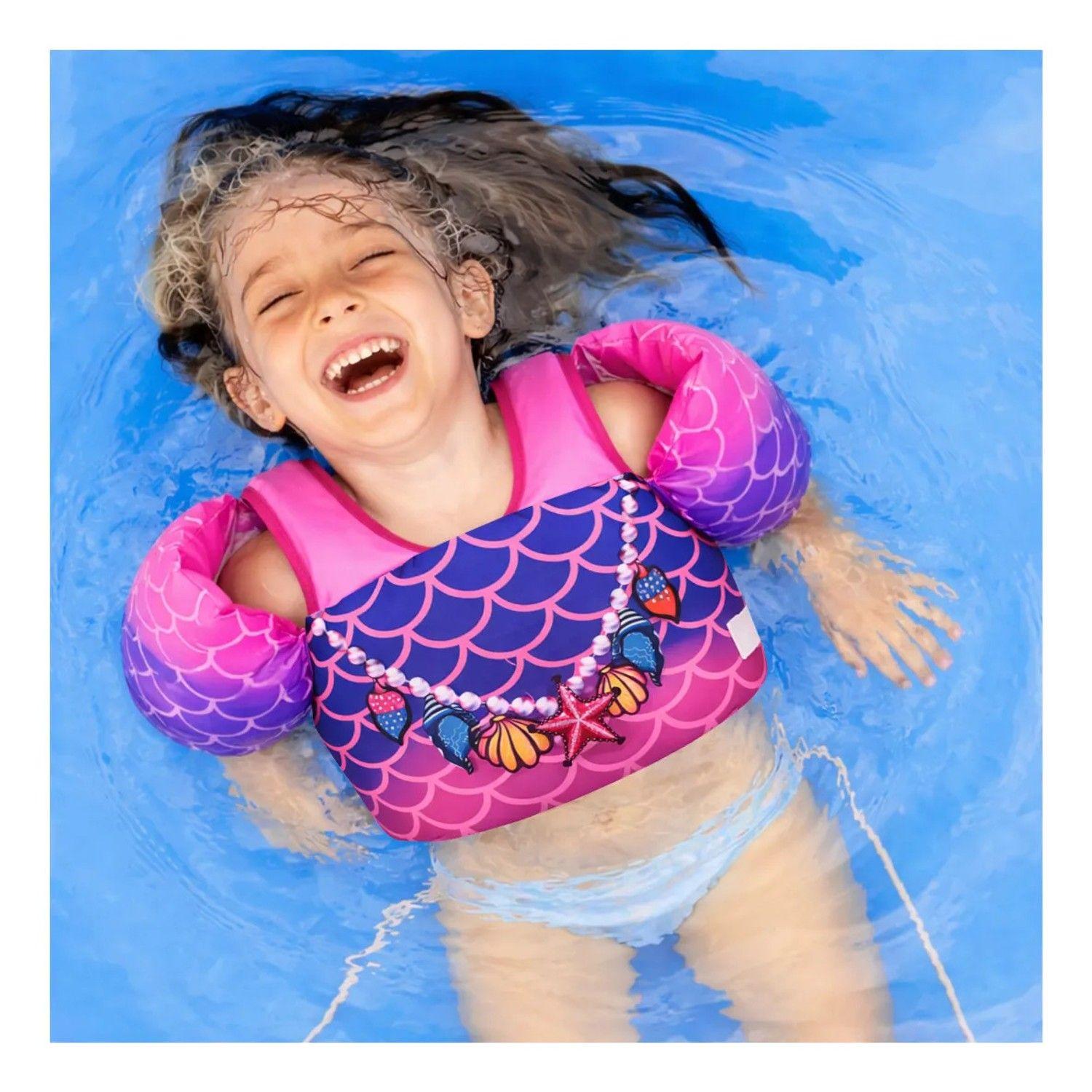 Chaleco Flotador Alitas Siren Pearls 2 A 6 Años Niñas-3