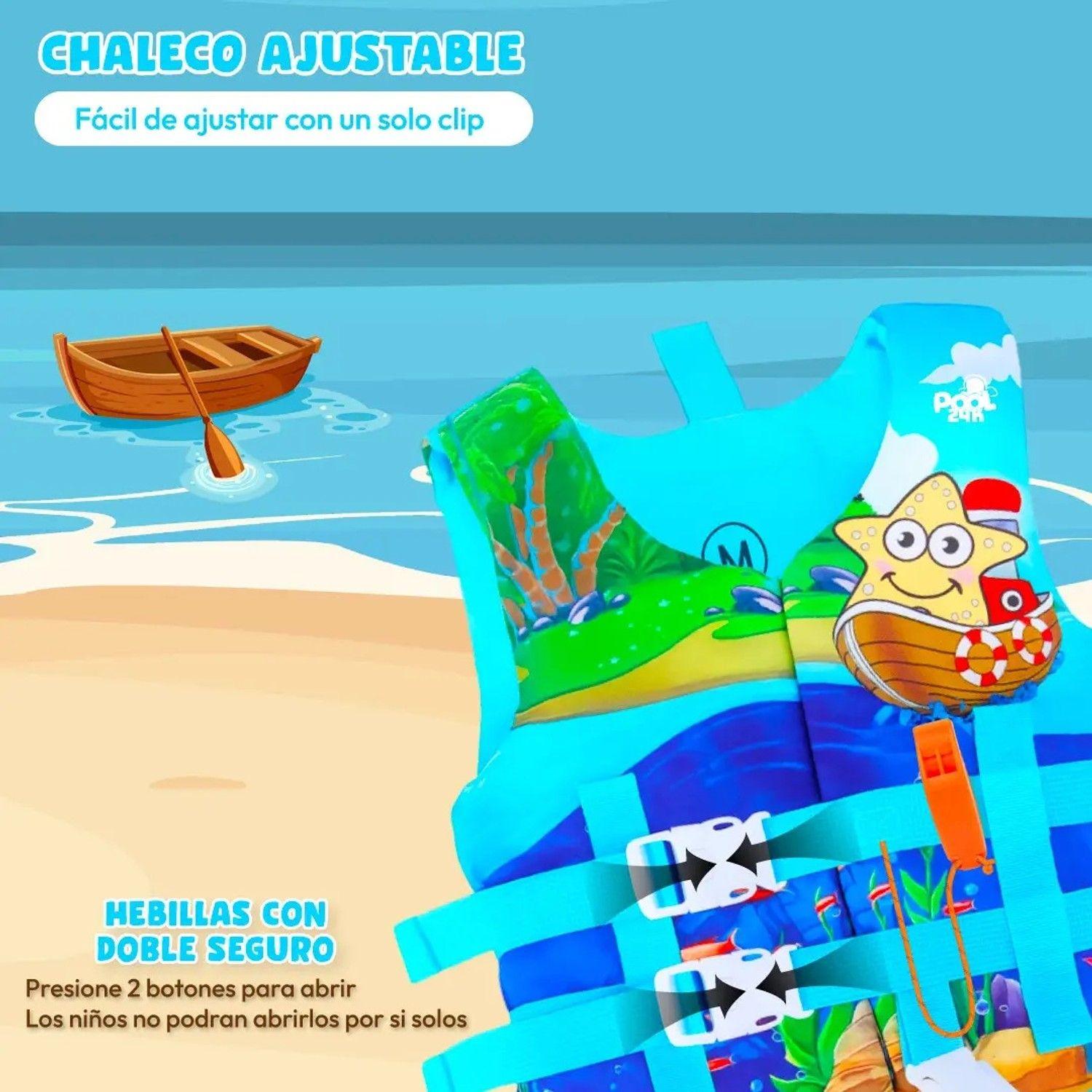 Chaleco Flotador Niños Estrella Natación Seguridad Piscina-4