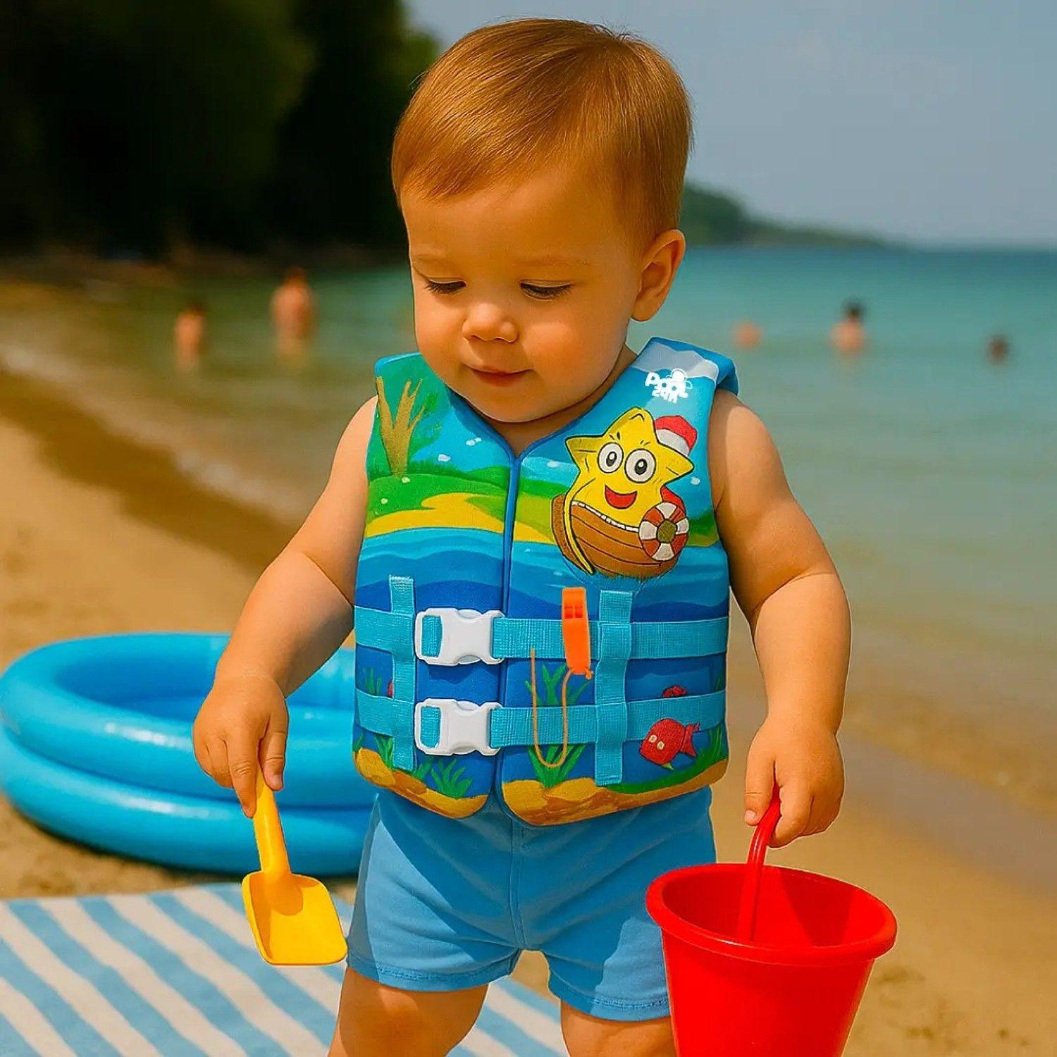 Chaleco Flotador Niños Estrella Natación Seguridad Piscina-6