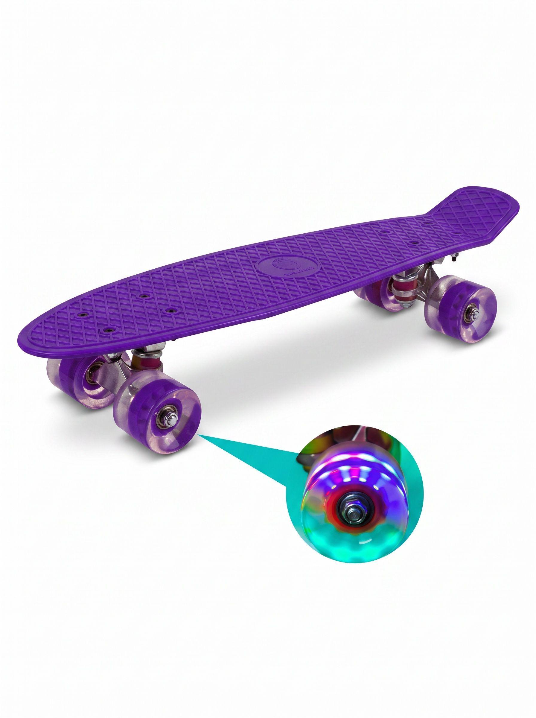 Skate Penny Patineta Morado Ruedas Led Niños / Lhua Store-2