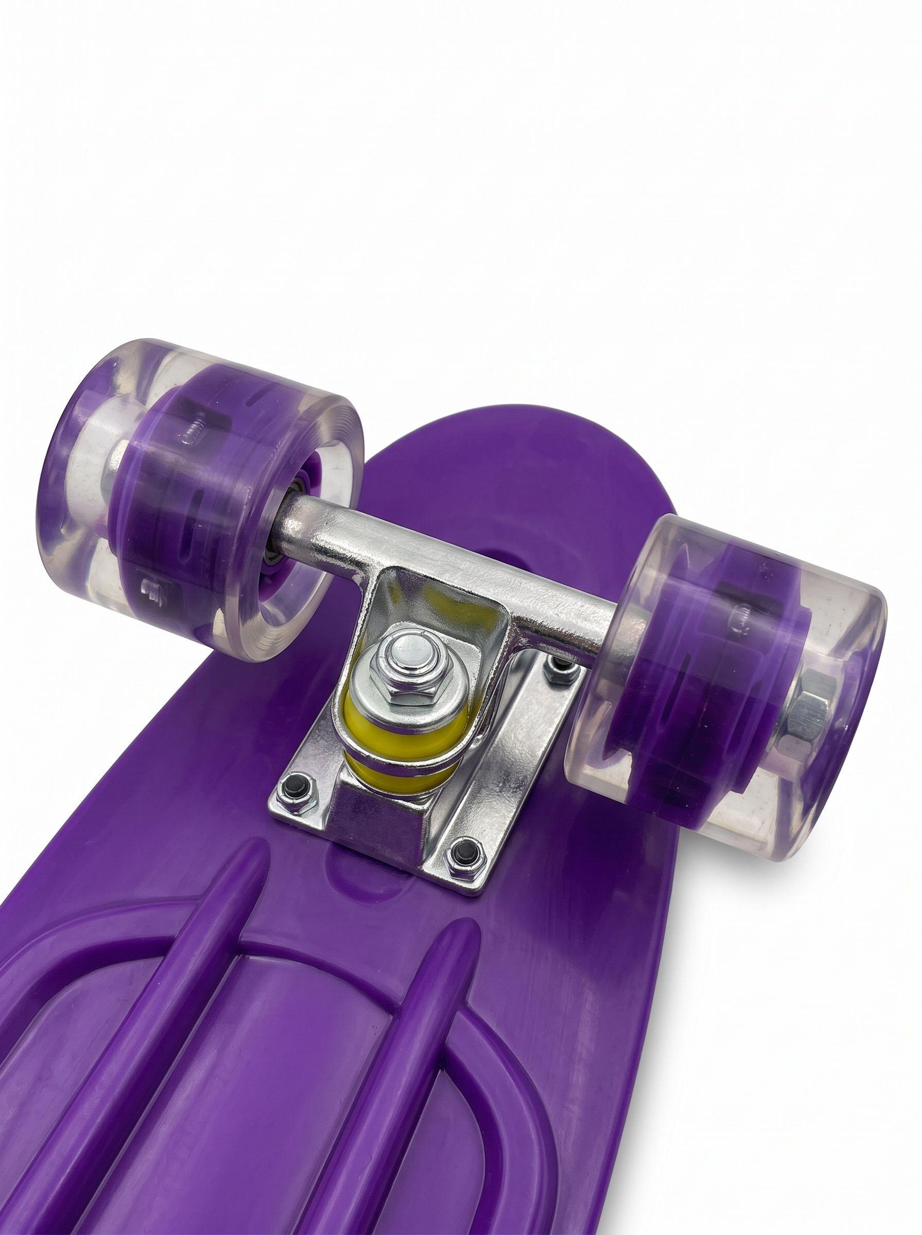Skate Penny Patineta Morado Ruedas Led Niños / Lhua Store-3