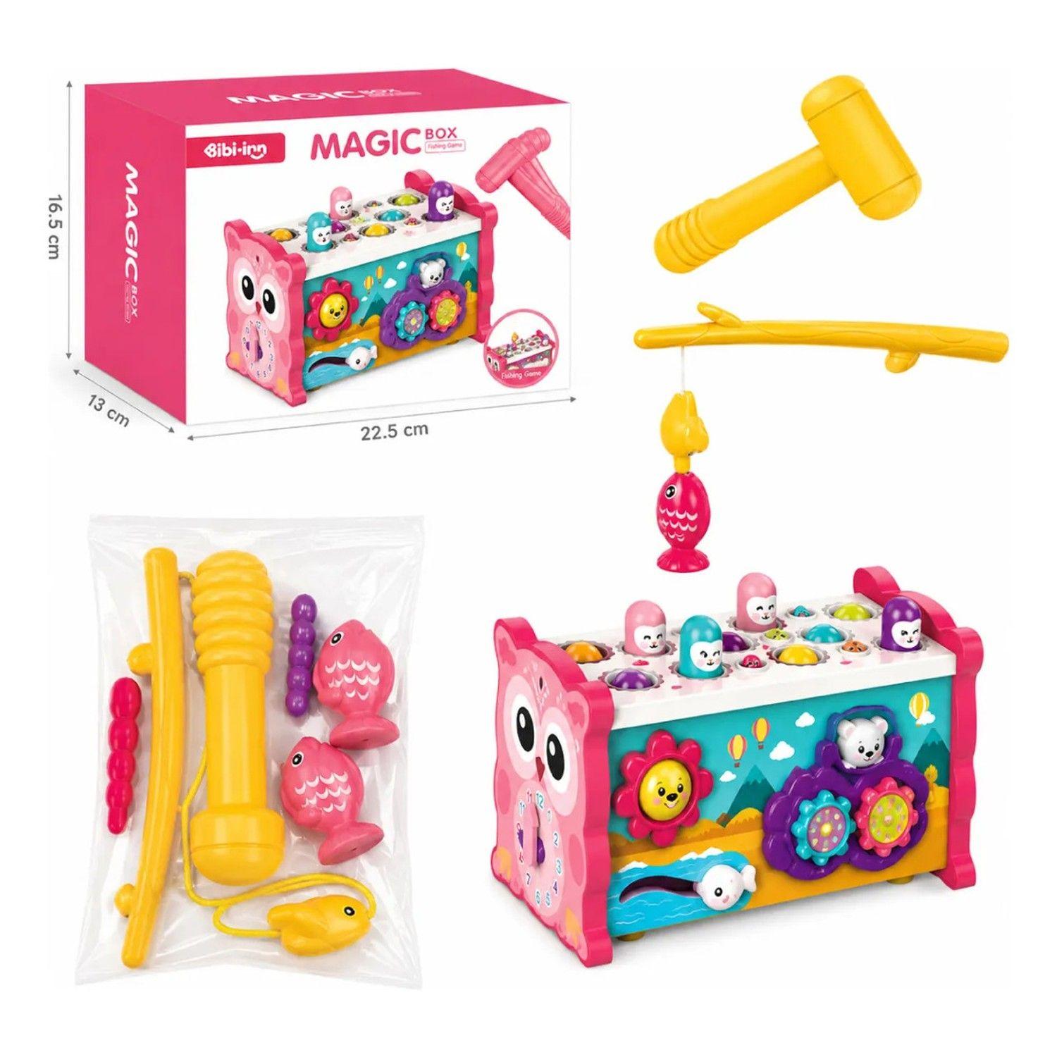 Juguete Didáctico 8en1 Montessori Educativo Bebe Niñas Rosa-3