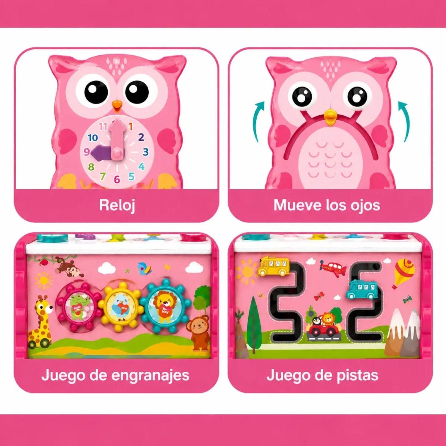 Juguete Didáctico 8en1 Montessori Educativo Bebe Niñas Rosa-4
