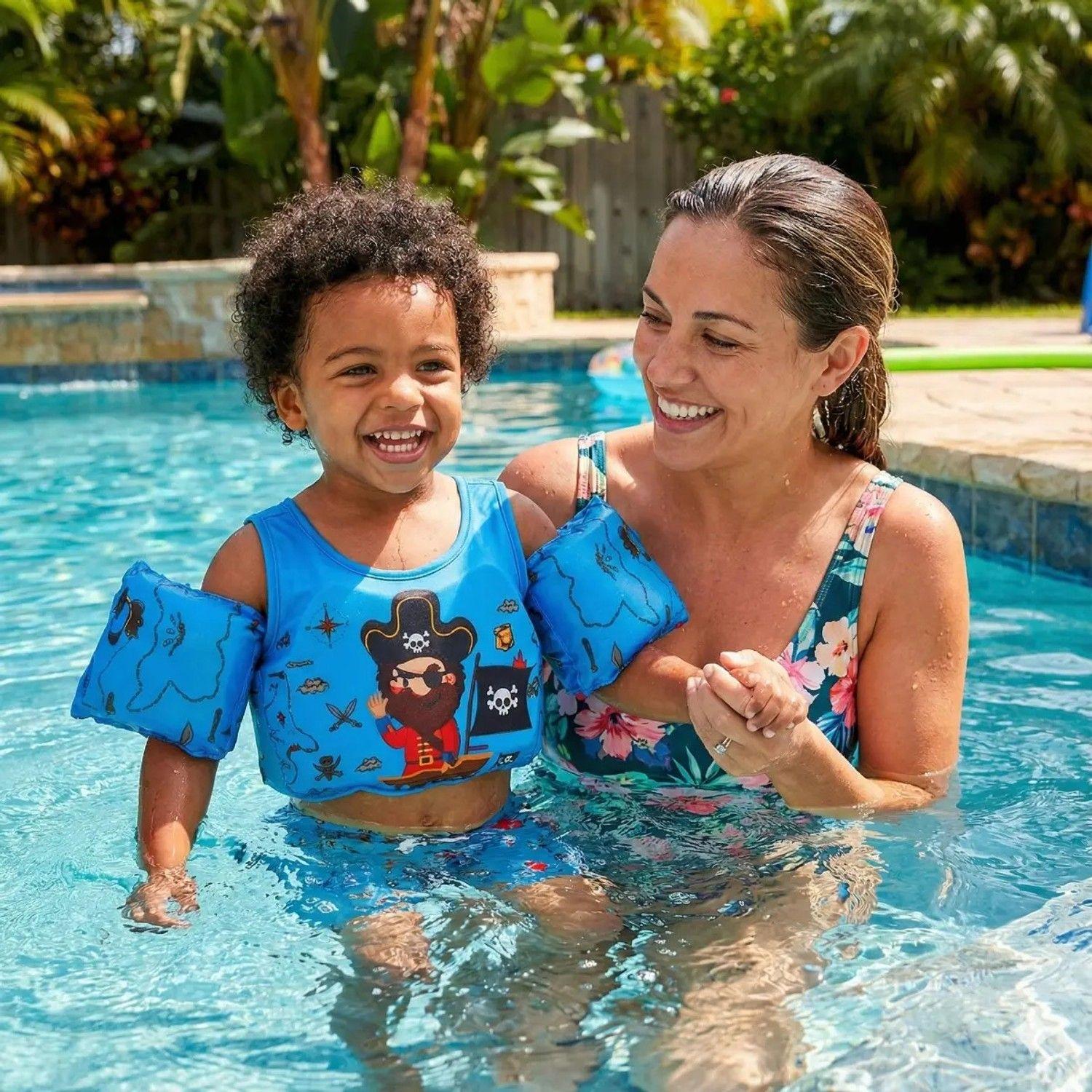 Chaleco Flotador Pirata Niños 4 A 8 Años Piscina Verano-2