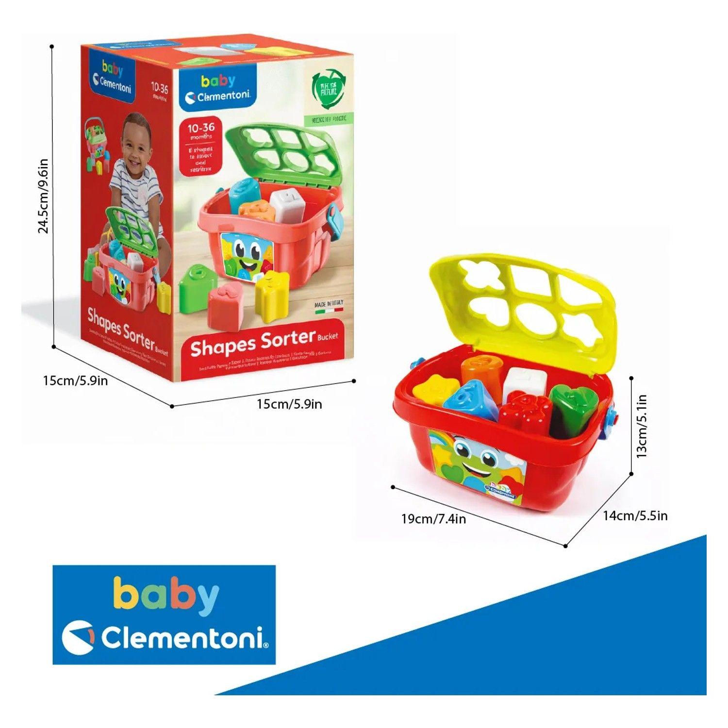 Juego Balde Bloques De Encaje Bebé Didáctico Baby Clementoni-3