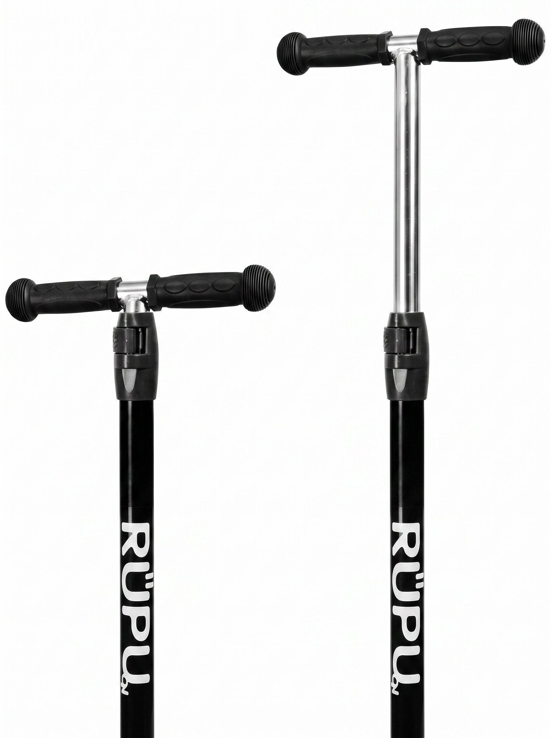Scooter Monopatin Rupu Black Skulls Regulable Rueda Led-3