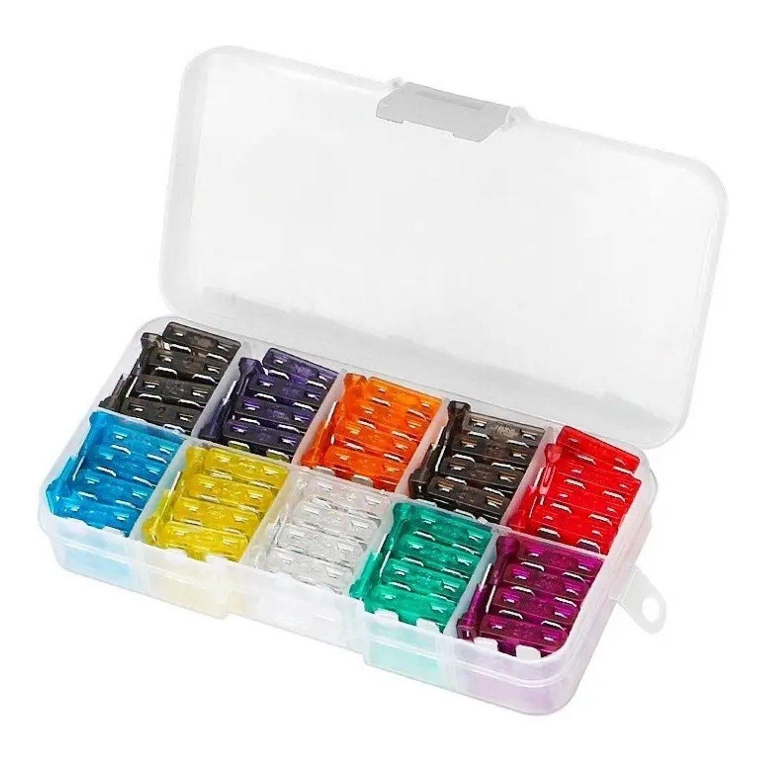 Kit 100 Fusibles Electricos 12v Para Autos Motos -0