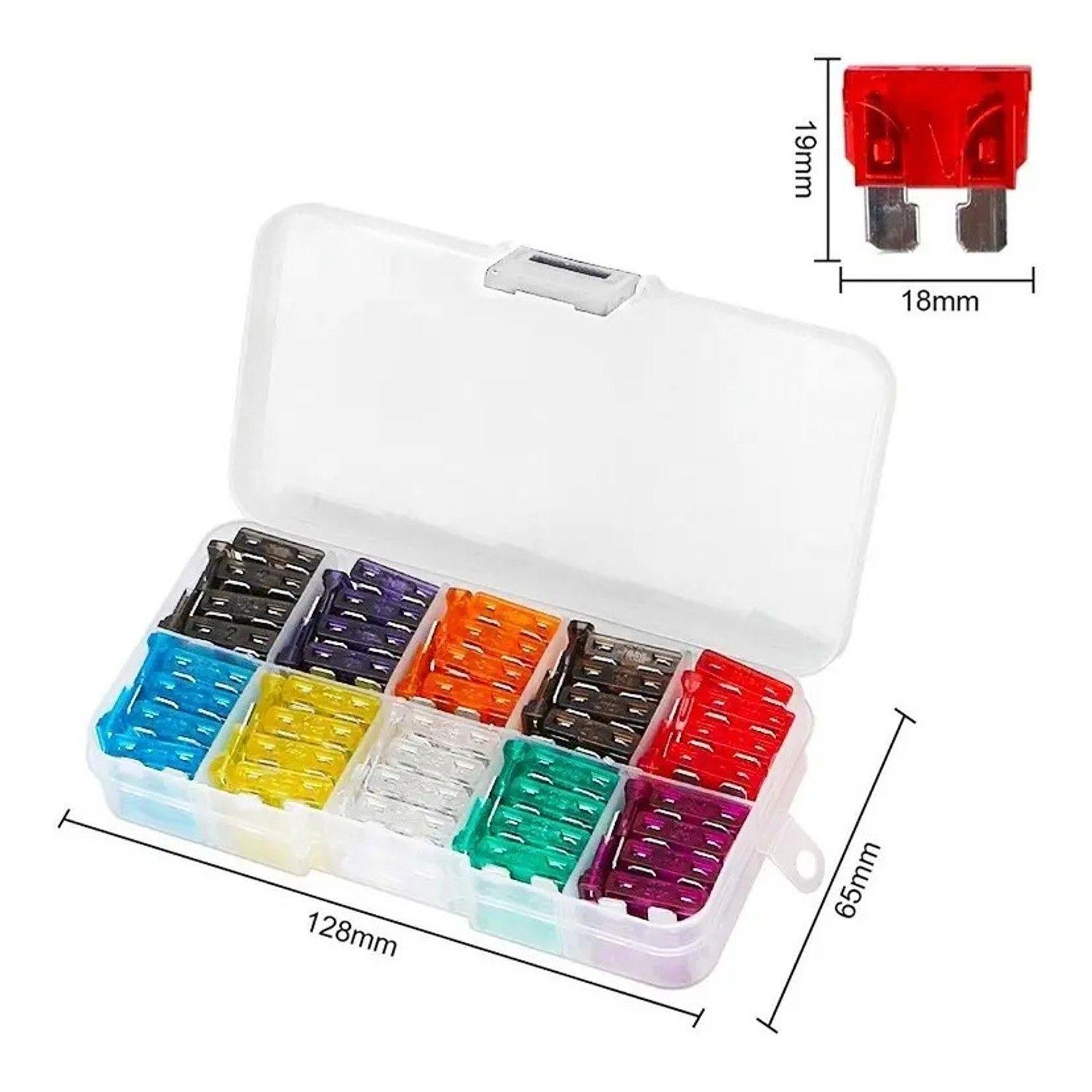 Kit 100 Fusibles Electricos 12v Para Autos Motos -4