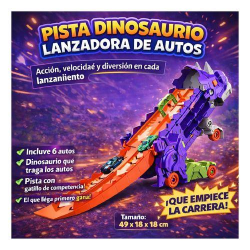Camión Dinosaurio Transportador Lanzador Autos Juguete Niños-2