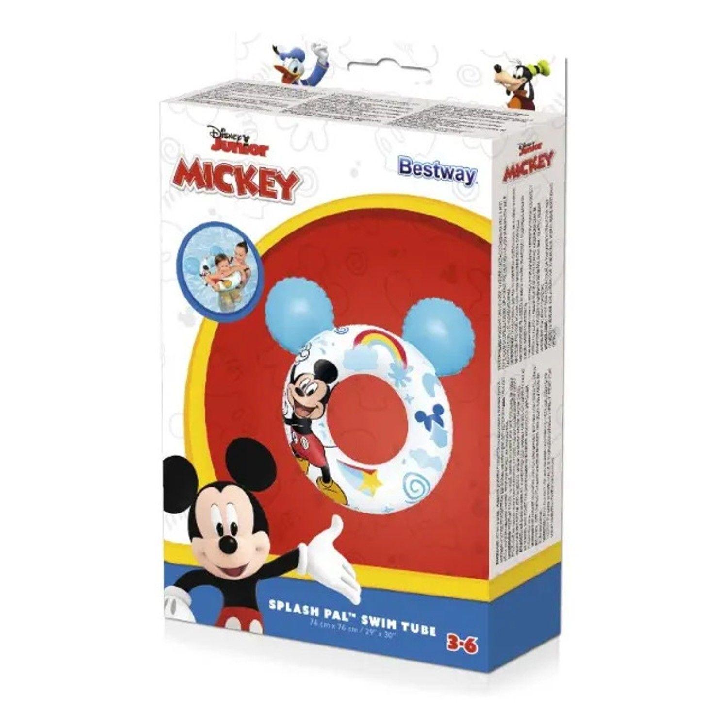 Flotador Aro Inflable Mickey Mouse 76cm Disney Bestway 9102k-4