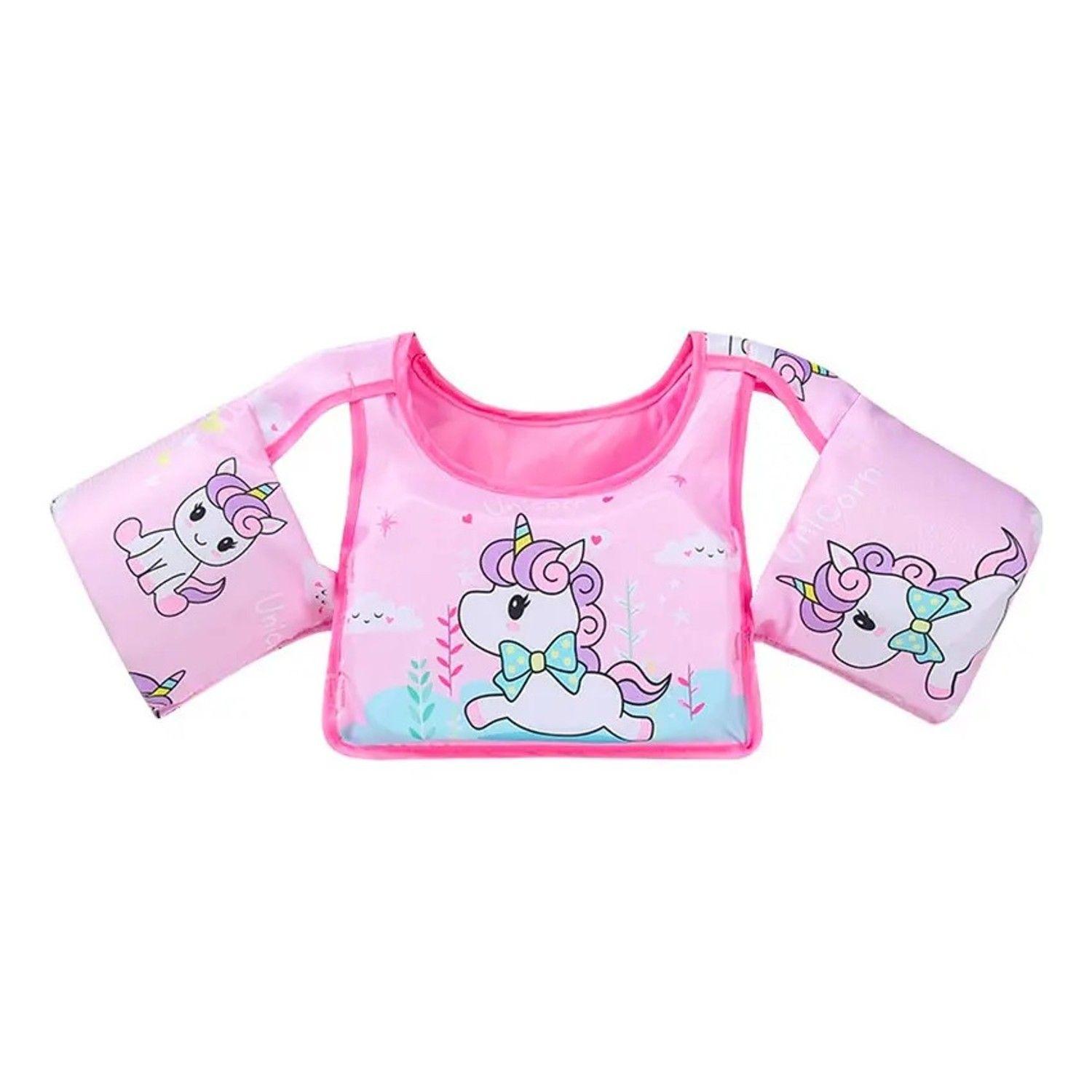 Chaleco Flotador Unicornio Niñas 4 A 8 Años Piscina Playa-0