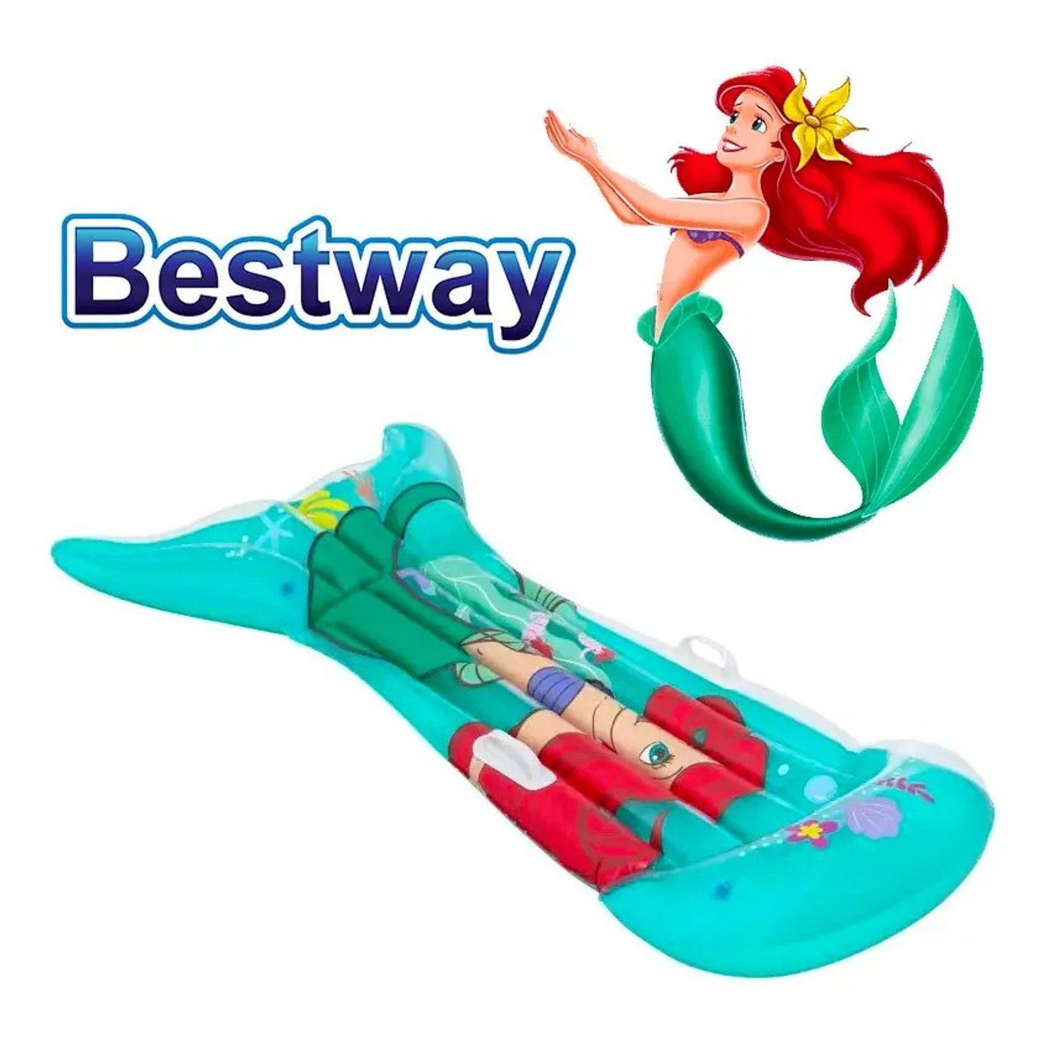 Flotador Colchoneta Tumbona La Sirenita Ariel Bestway 9101f-3