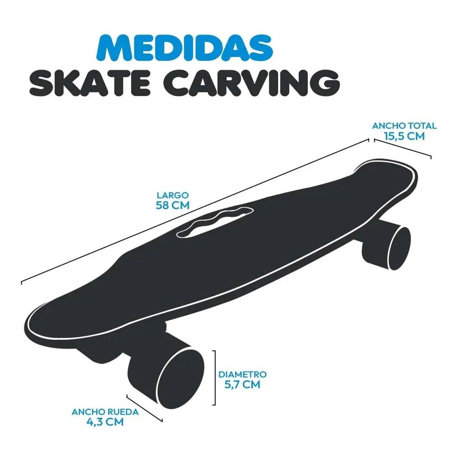 Skate Penny Carving Patineta Turquesa Print Ruedas Led Niñas-4