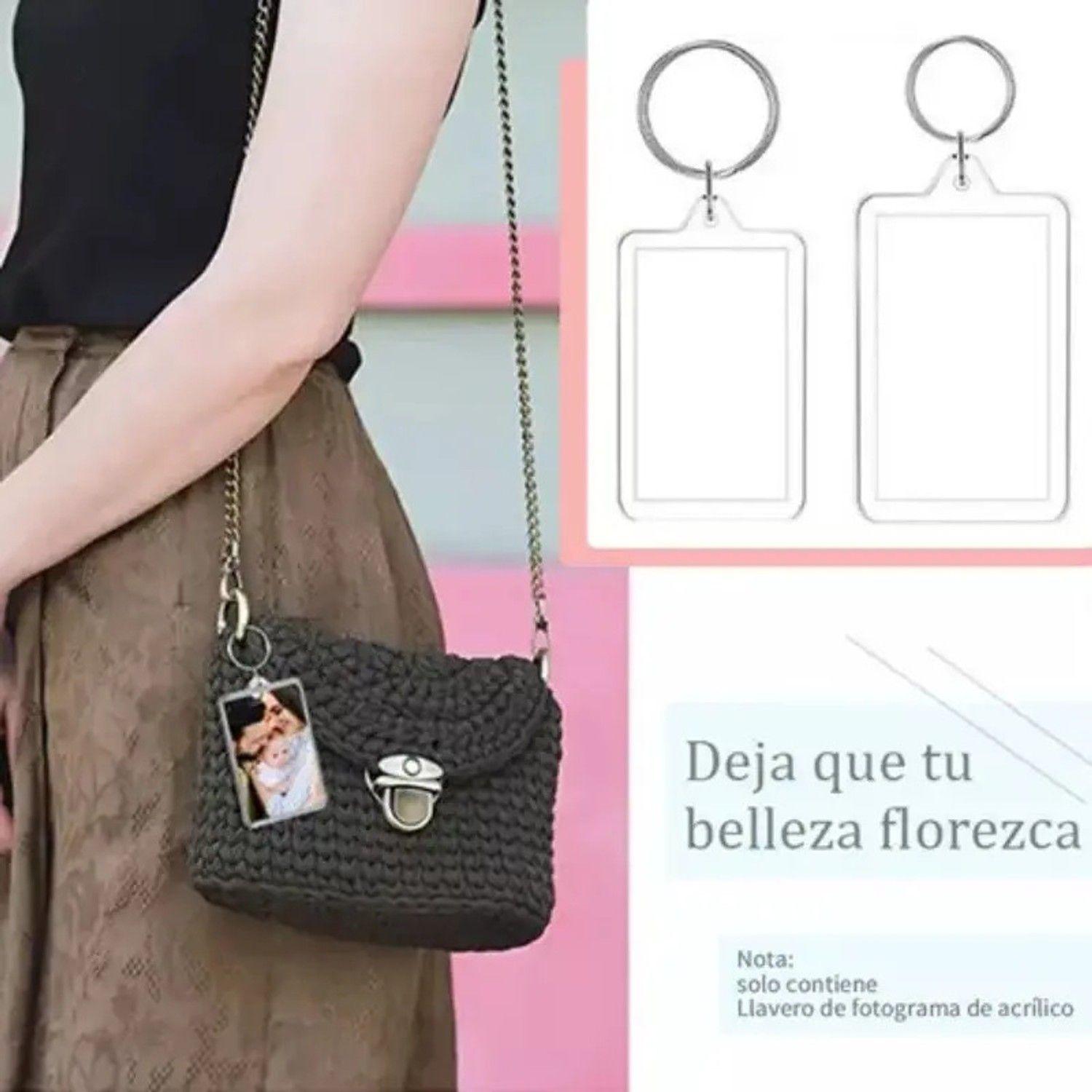 Pack 100 Llaveros Acrílico Rectangular Personalizable Promo-3