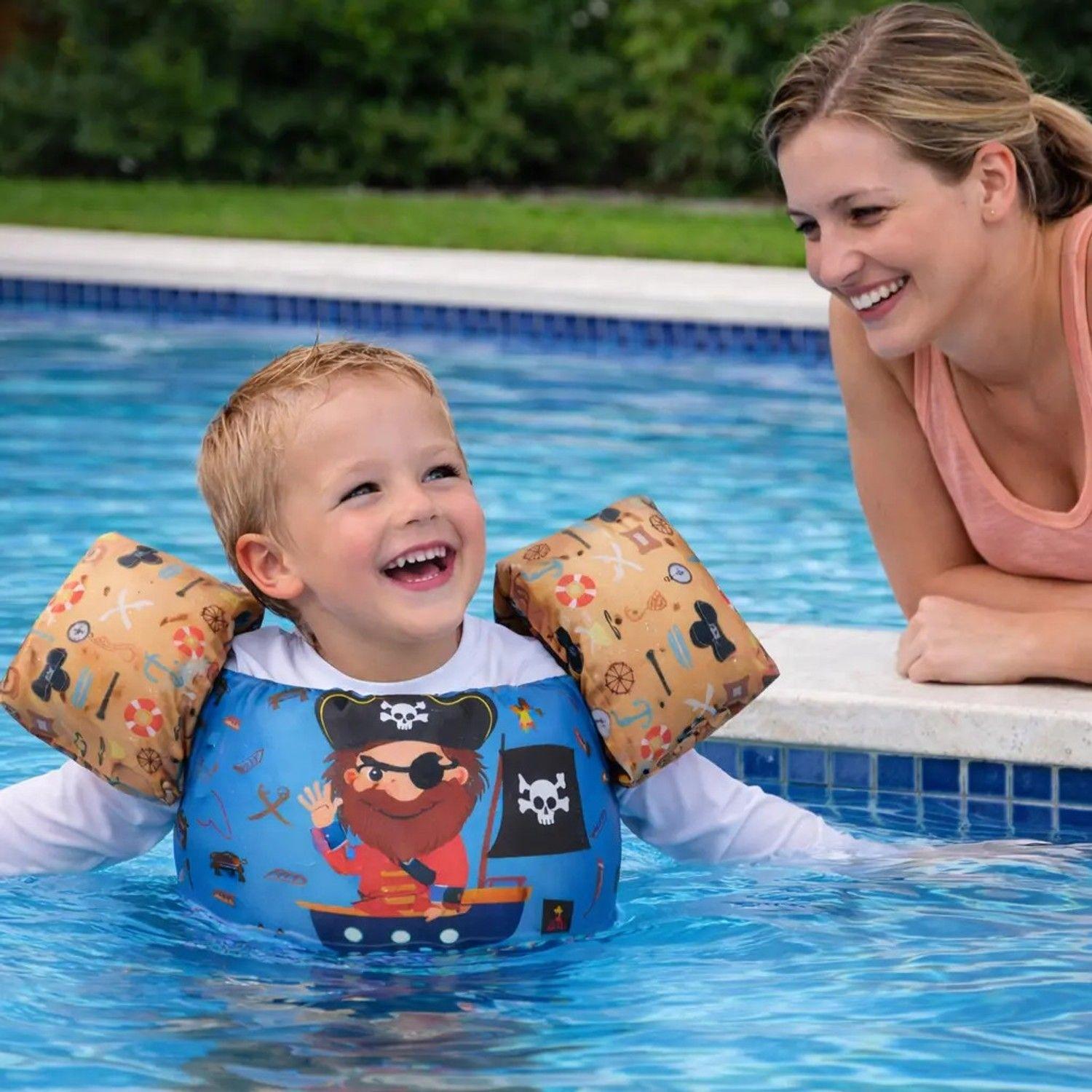 Chaleco Flotador Alitas Pirata 2 A 6 Años Infantil Piscina-2