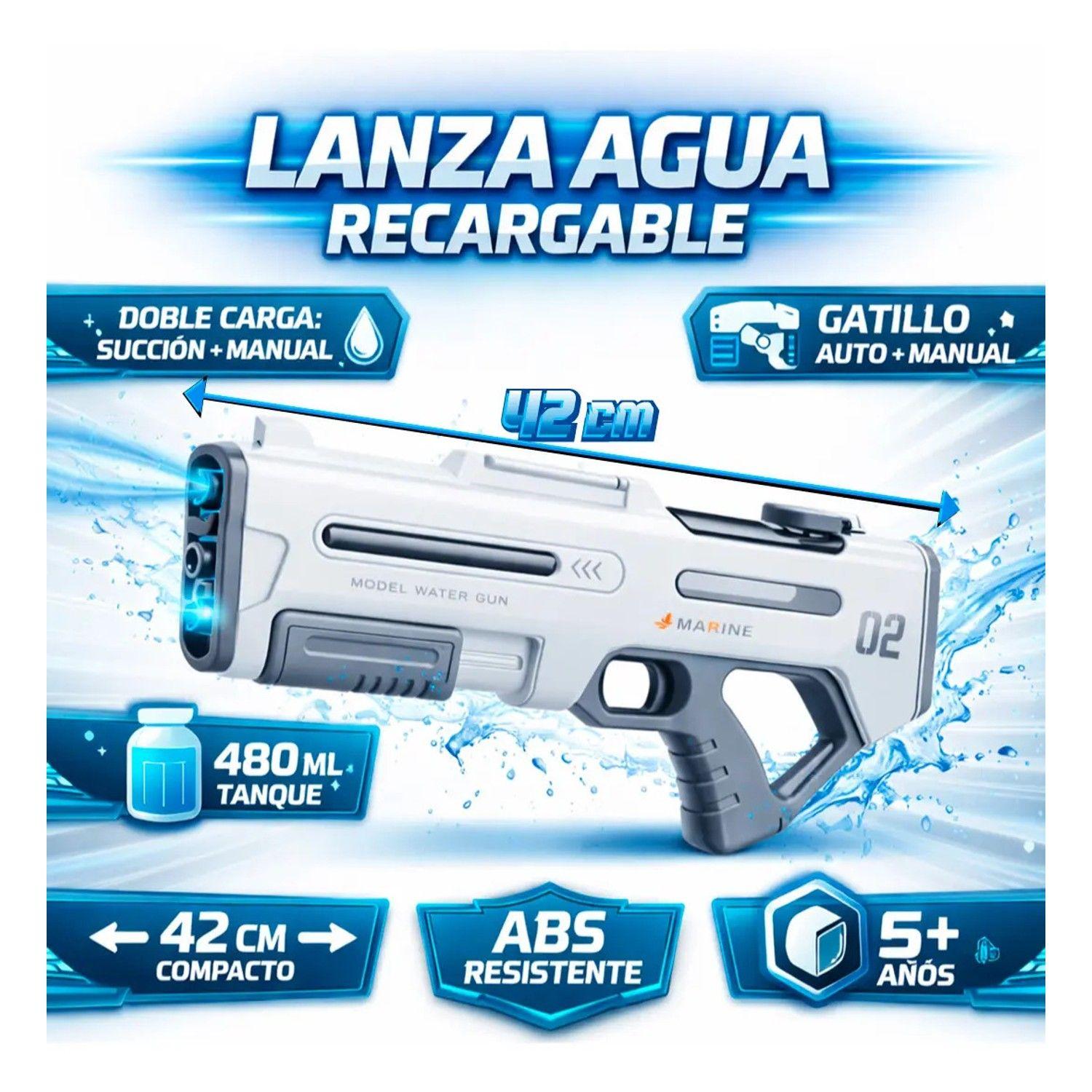 Pistola De Agua Eléctrica Auto Recarga Juguete Niños-2