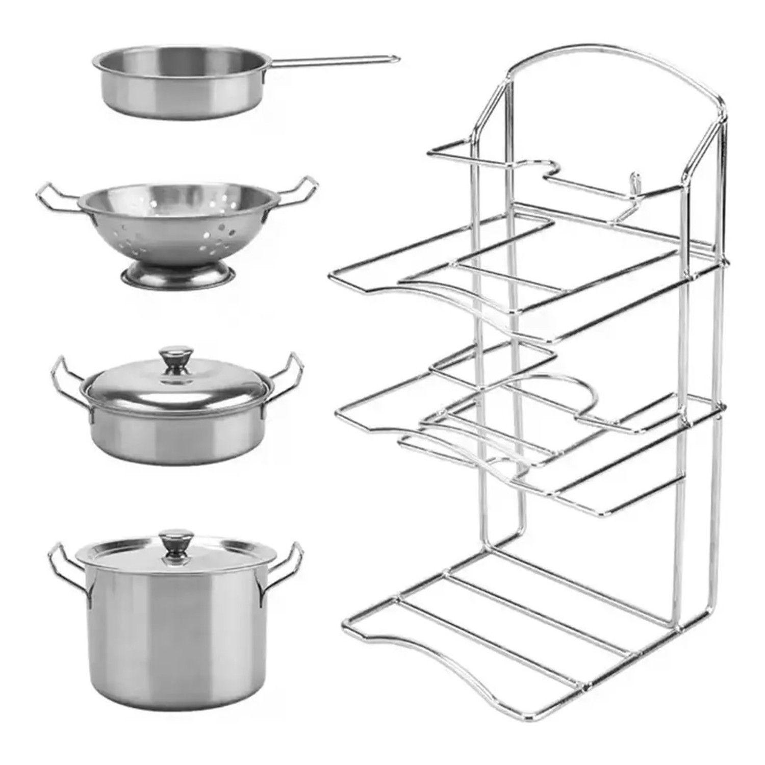 Set Juego De Ollas Y Utensilios Cocina Infantil Juguete Niña-1