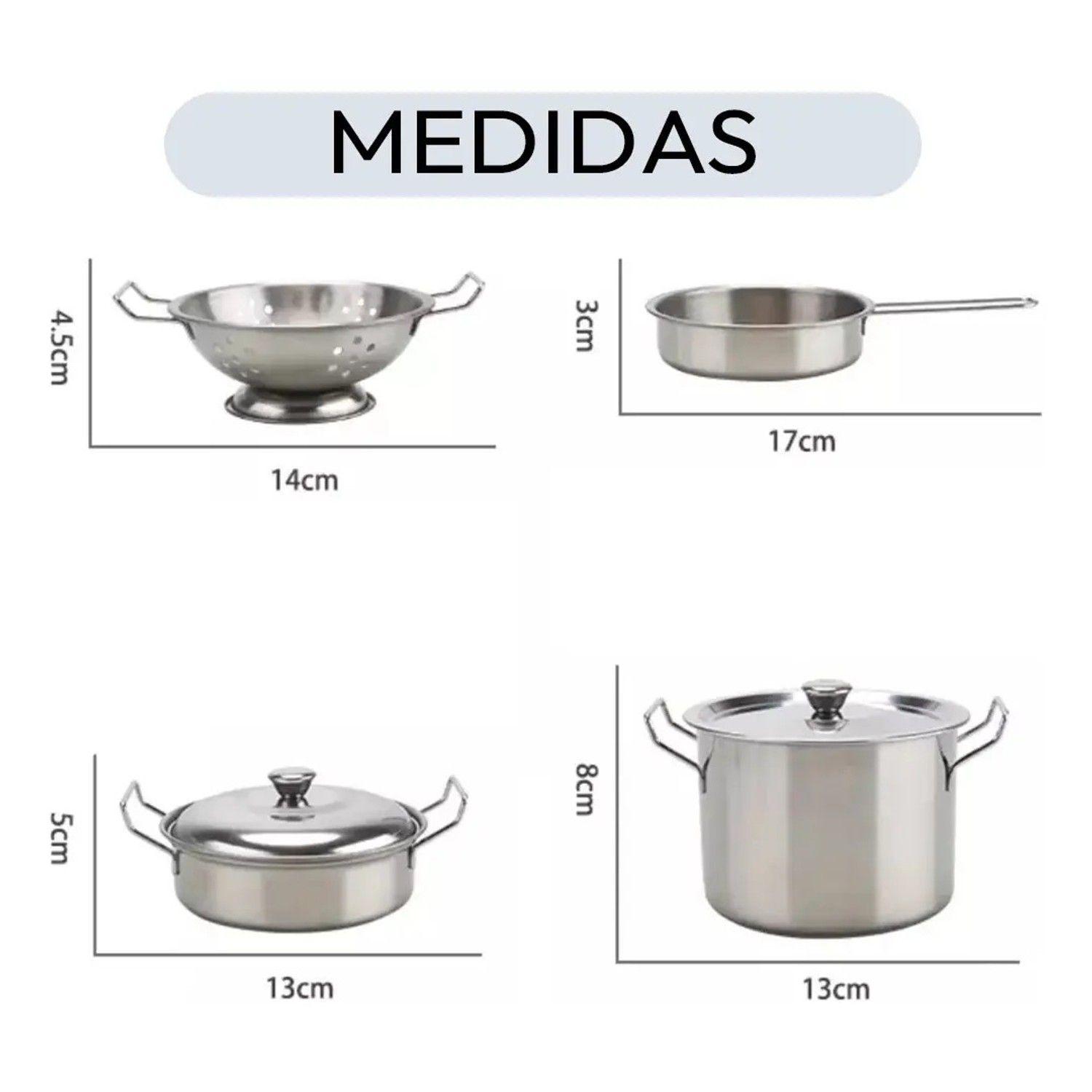 Set Juego De Ollas Y Utensilios Cocina Infantil Juguete Niña-4