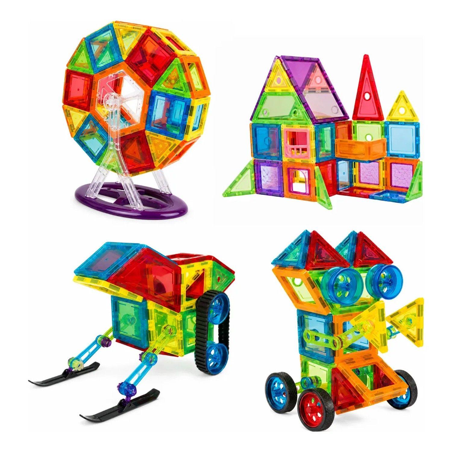 Juego De Bloques De Construcción Magnéticos 3d 130 Pcs Niños-3