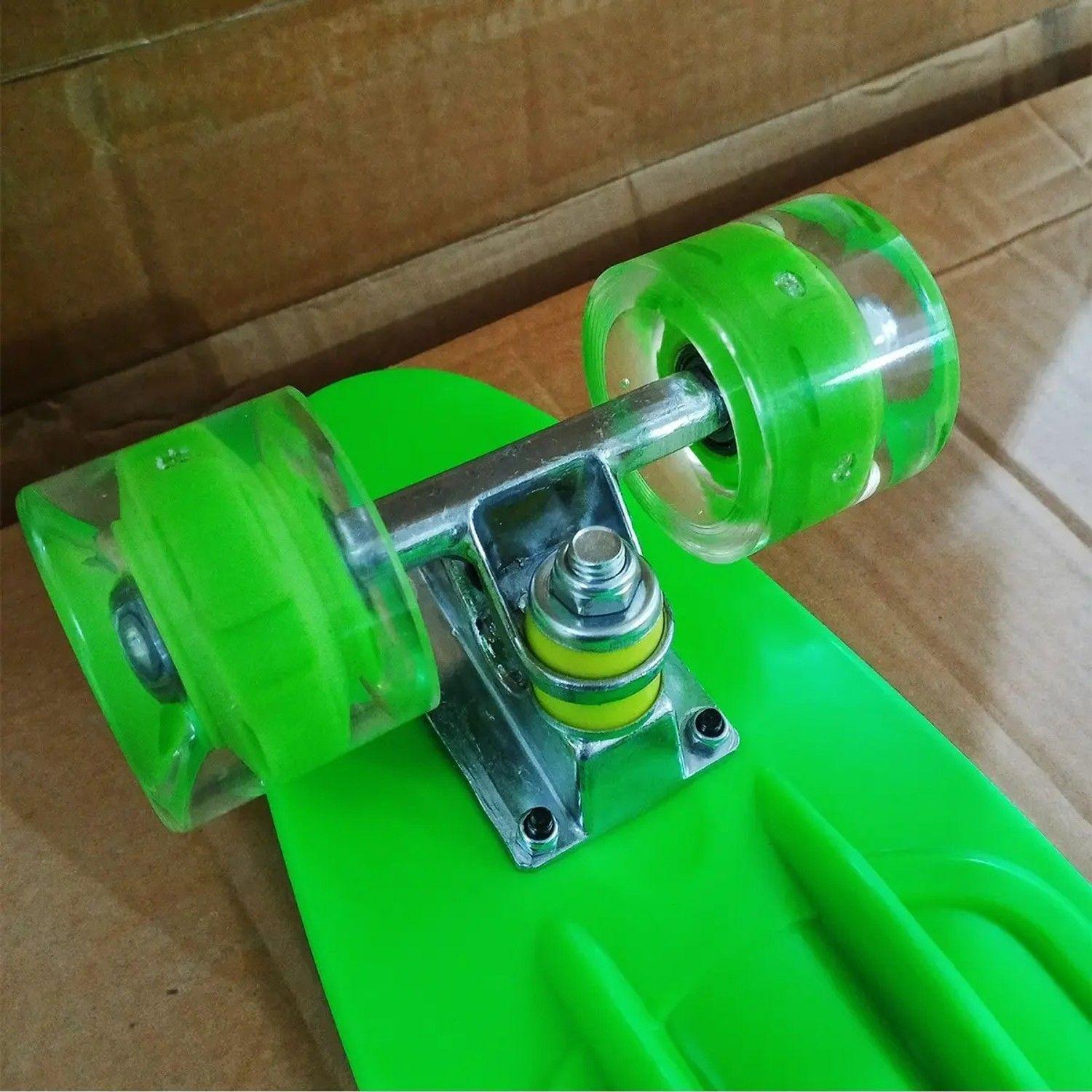 Skate Penny Patineta Verde Ruedas Led Niños / Lhua Store Colores-2