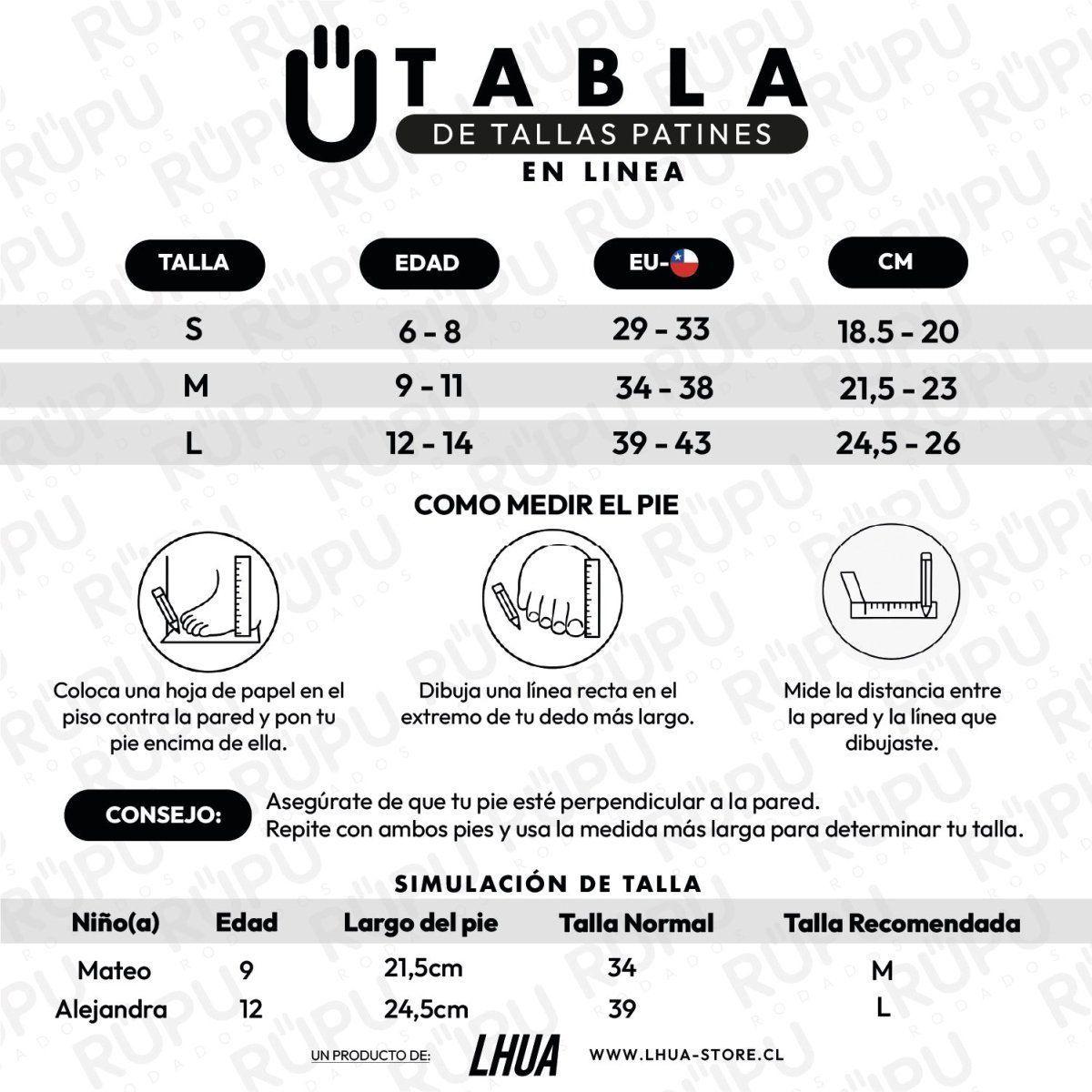 Patines En Linea Niñas Ajustable Rupu Sirena AquaPink Ruedas Led-4