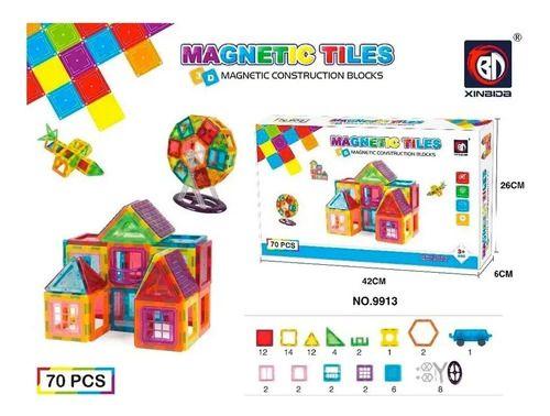Juguete Magnético 70 Piezas Bloques Destreza Habilidad Niños -2