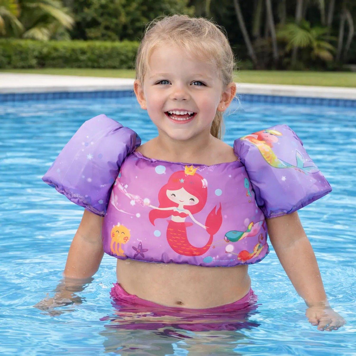 Flotador Con Alitas Niño Sirenita Chaleco 2 A 6 Años-2
