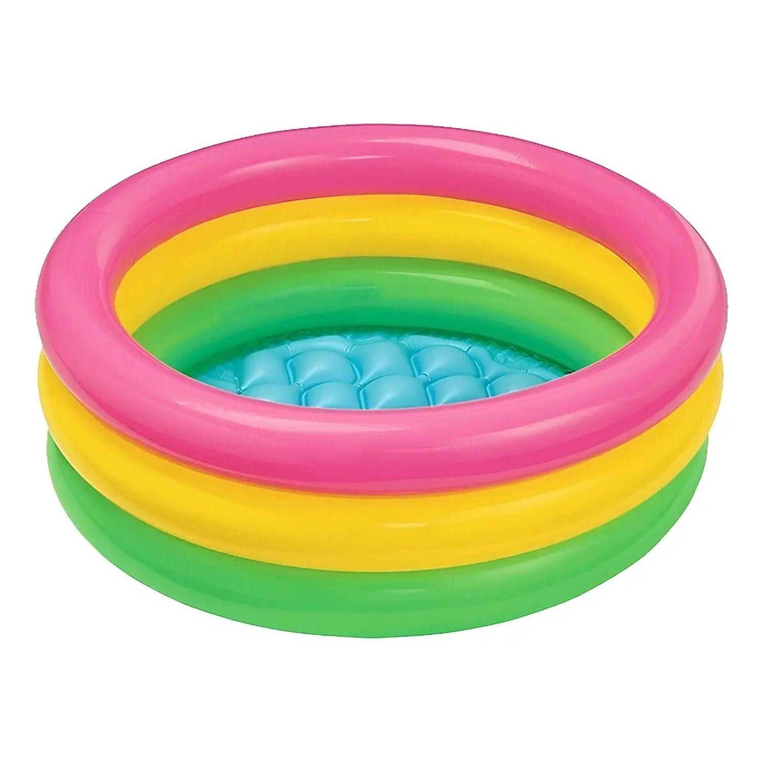 Piscina Inflable Bebe 3 Anillos Acolchada -0