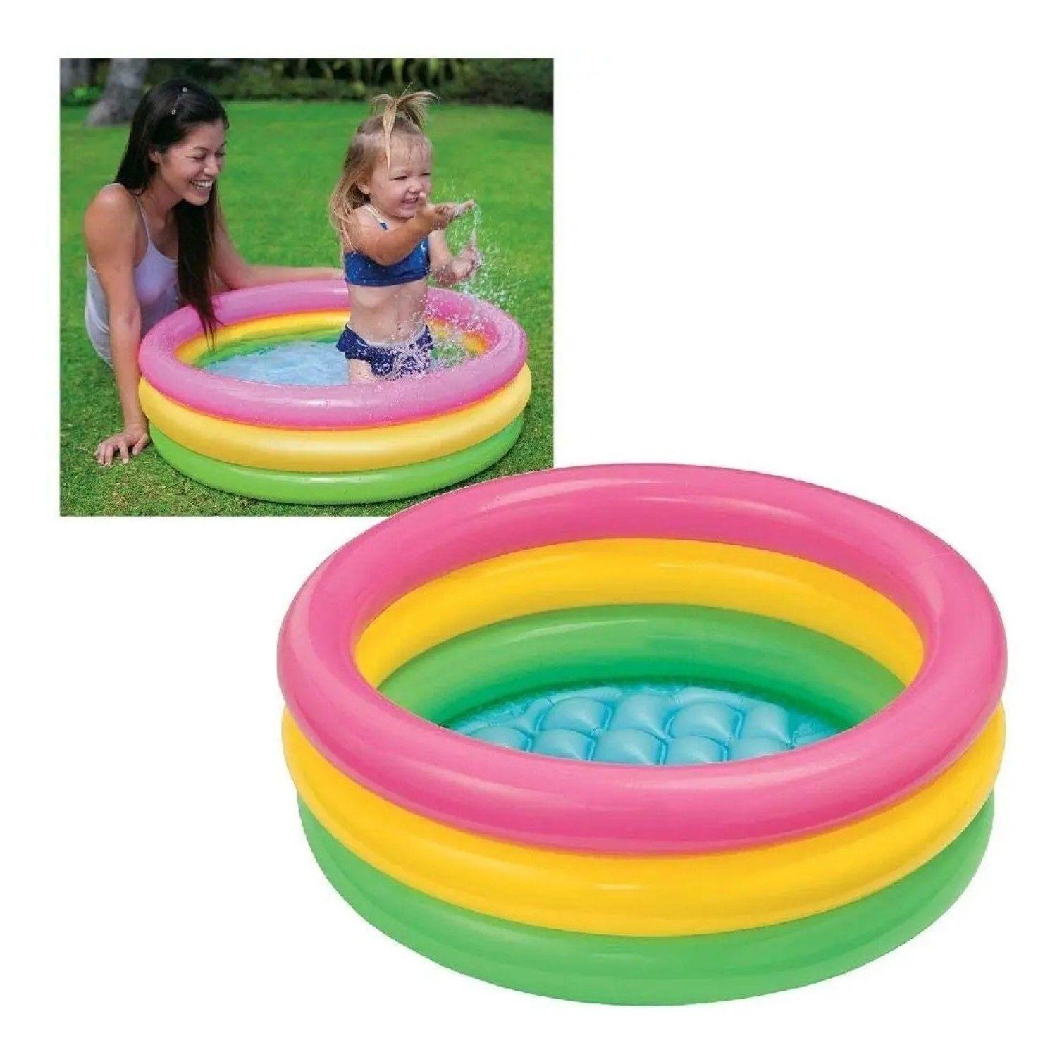 Piscina Inflable Bebe 3 Anillos Acolchada -2