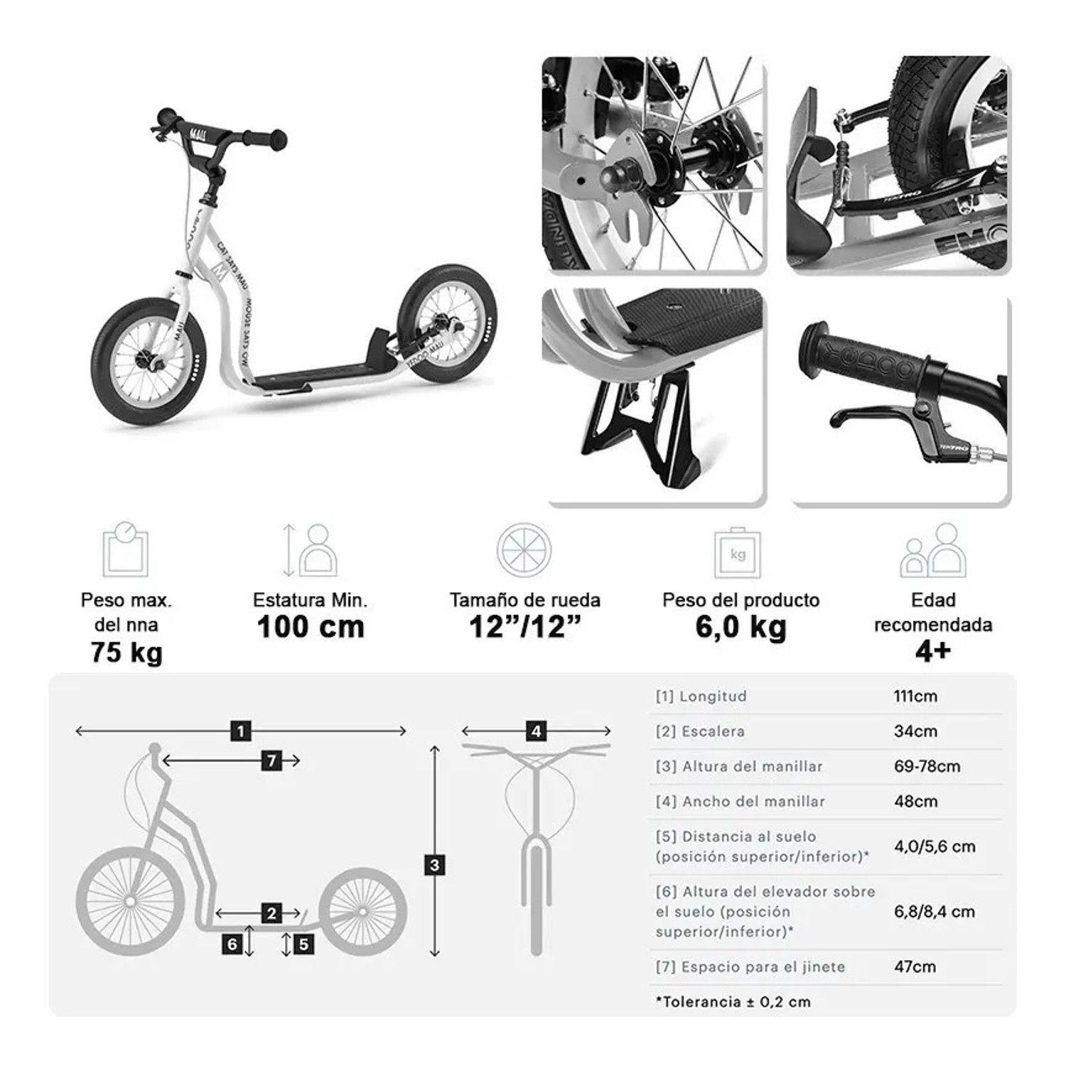 Scooter Bicicleta Yedoo Mau Aro 12 Niños-2
