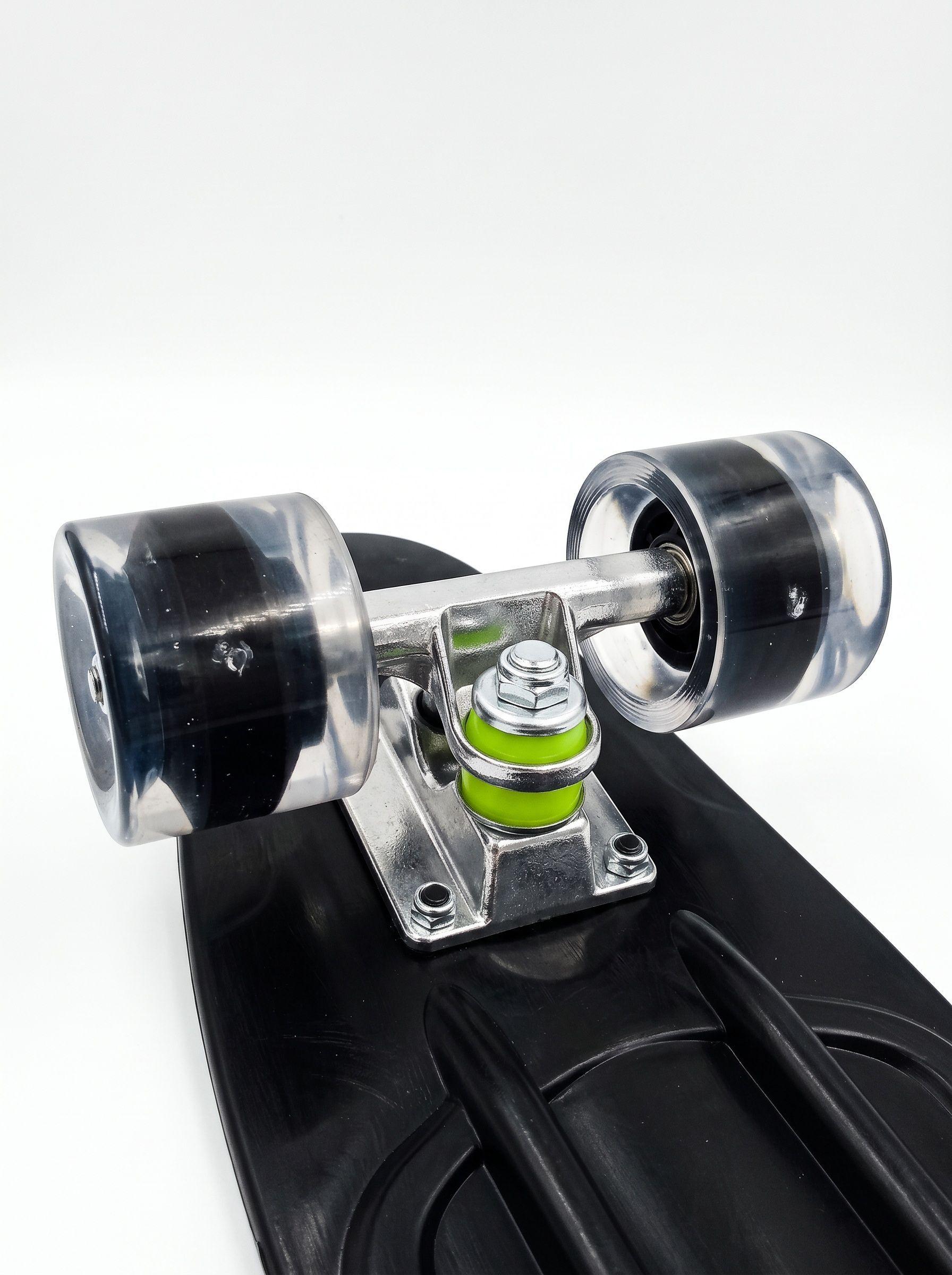 Skate Penny Patineta Negro Ruedas Led Niños / Lhua Store-3