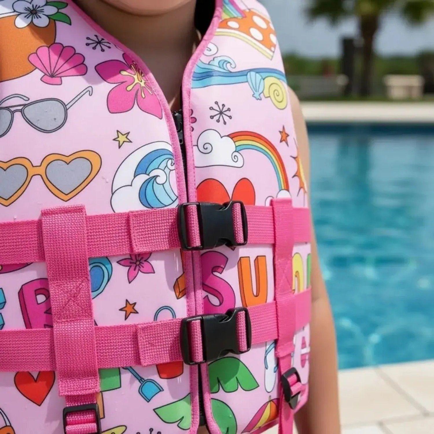 Chaleco Salvavidas Infantil Ajustable Summer Pool24k Piscina-3