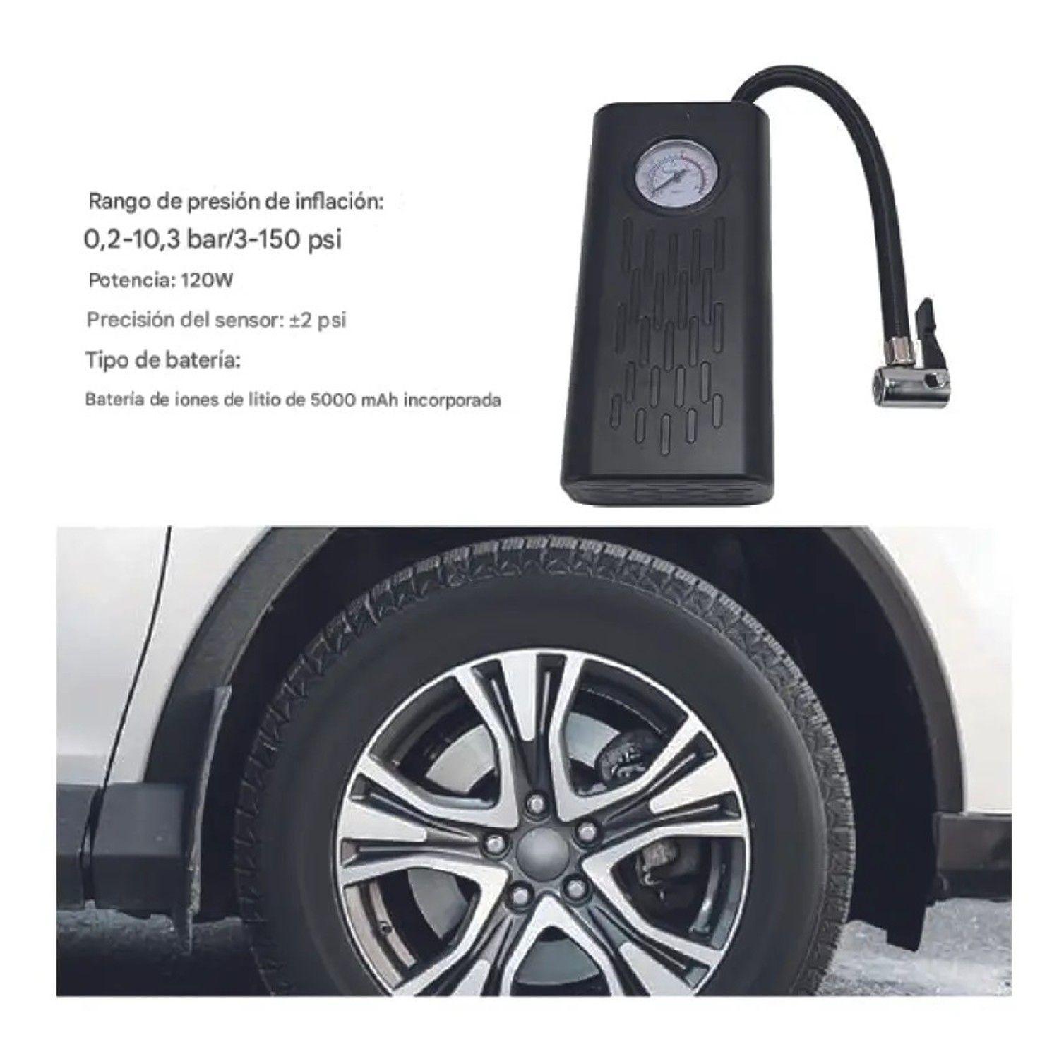 Compresor De Aire Portátil Inflador Neumáticos Auto Moto-2