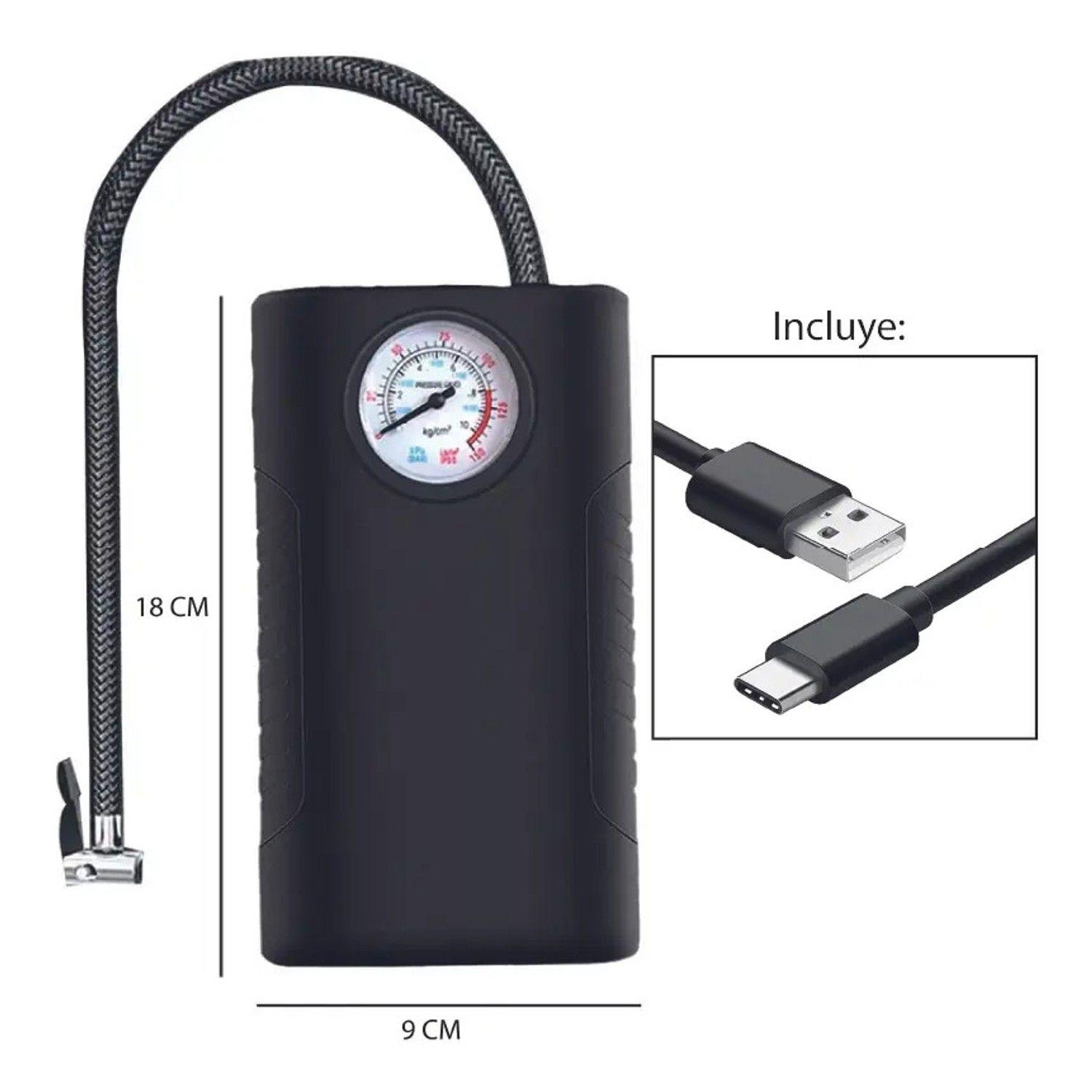 Compresor De Aire Portátil Inflador Neumáticos Auto Moto-4