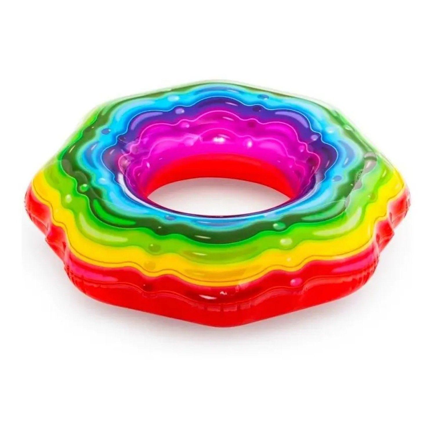 Flotador Inflable Aro Arcoiris 115cm Bestway 36163-0