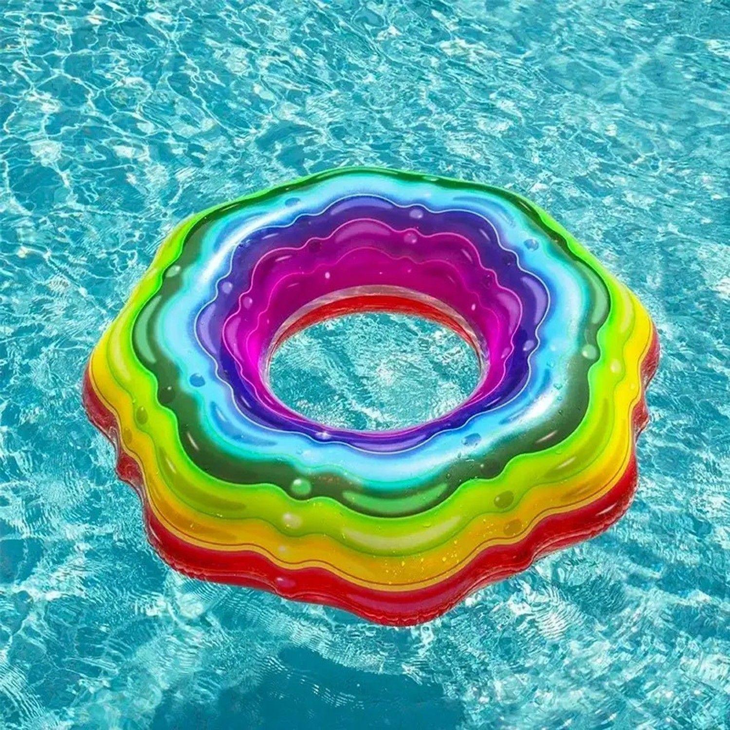 Flotador Inflable Aro Arcoiris 115cm Bestway 36163-3