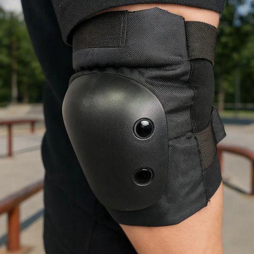 Set De Protección Adultos Rodillera Codera Muñequera Negro-3