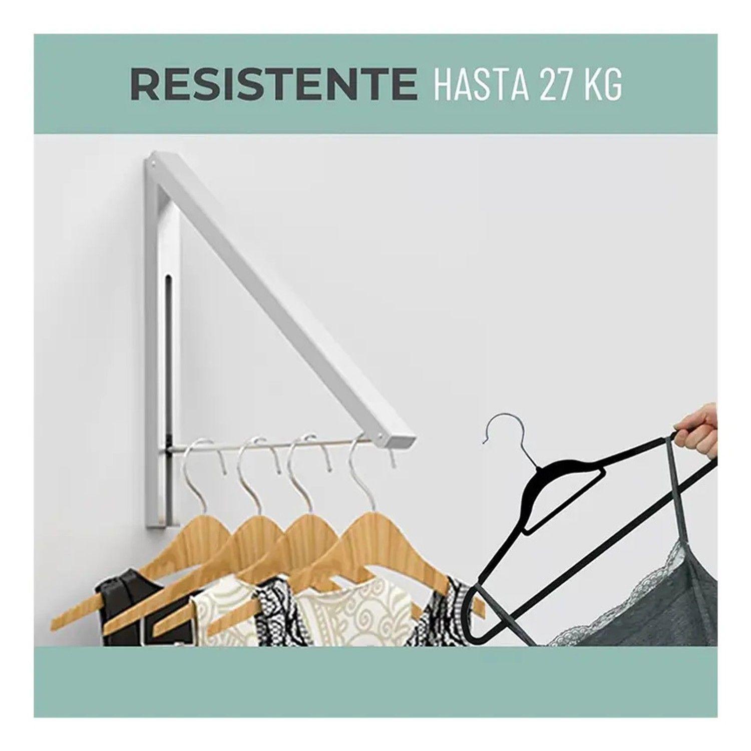 Tendedero De Ropa Plegable Pared Colgador Ajustable Aluminio-2
