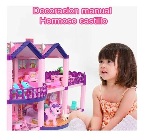 Casa De Muñecas Infantil Niñas 60x22x38cm Pony Juguete -2