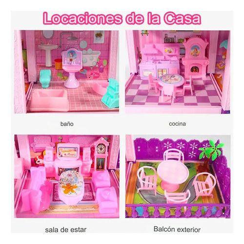 Casa De Muñecas Infantil Niñas 60x22x38cm Pony Juguete -4