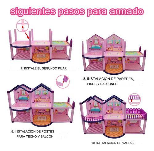 Casa De Muñecas Infantil Niñas 60x22x38cm Pony Juguete -7