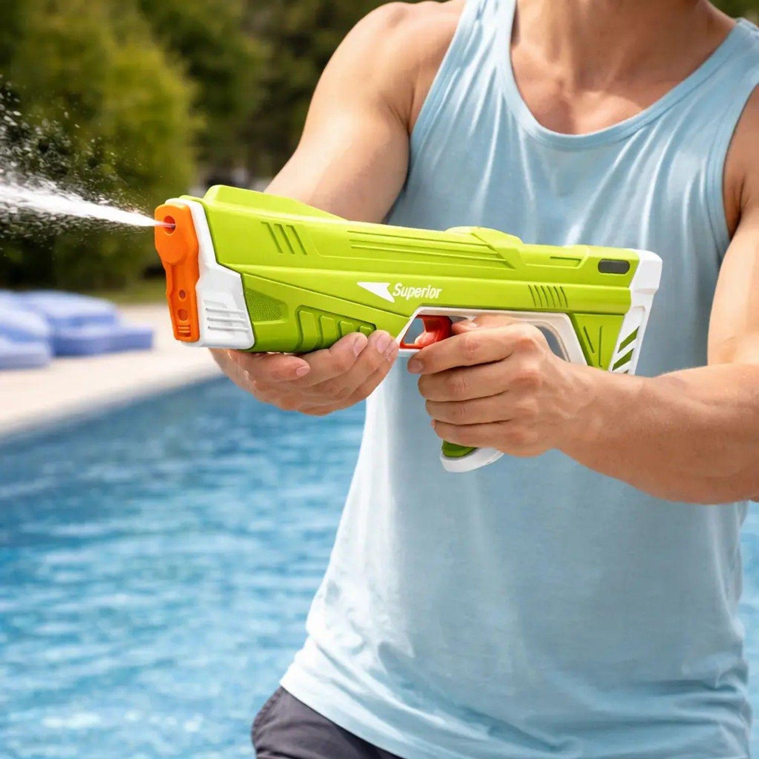 Pistola De Agua Eléctrica Succion Automatica Niños Juguete-1