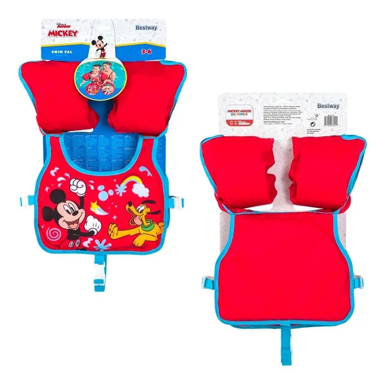 Chaleco Flotador Mickey Mouse 3-6 Años Bestway 9101c-5
