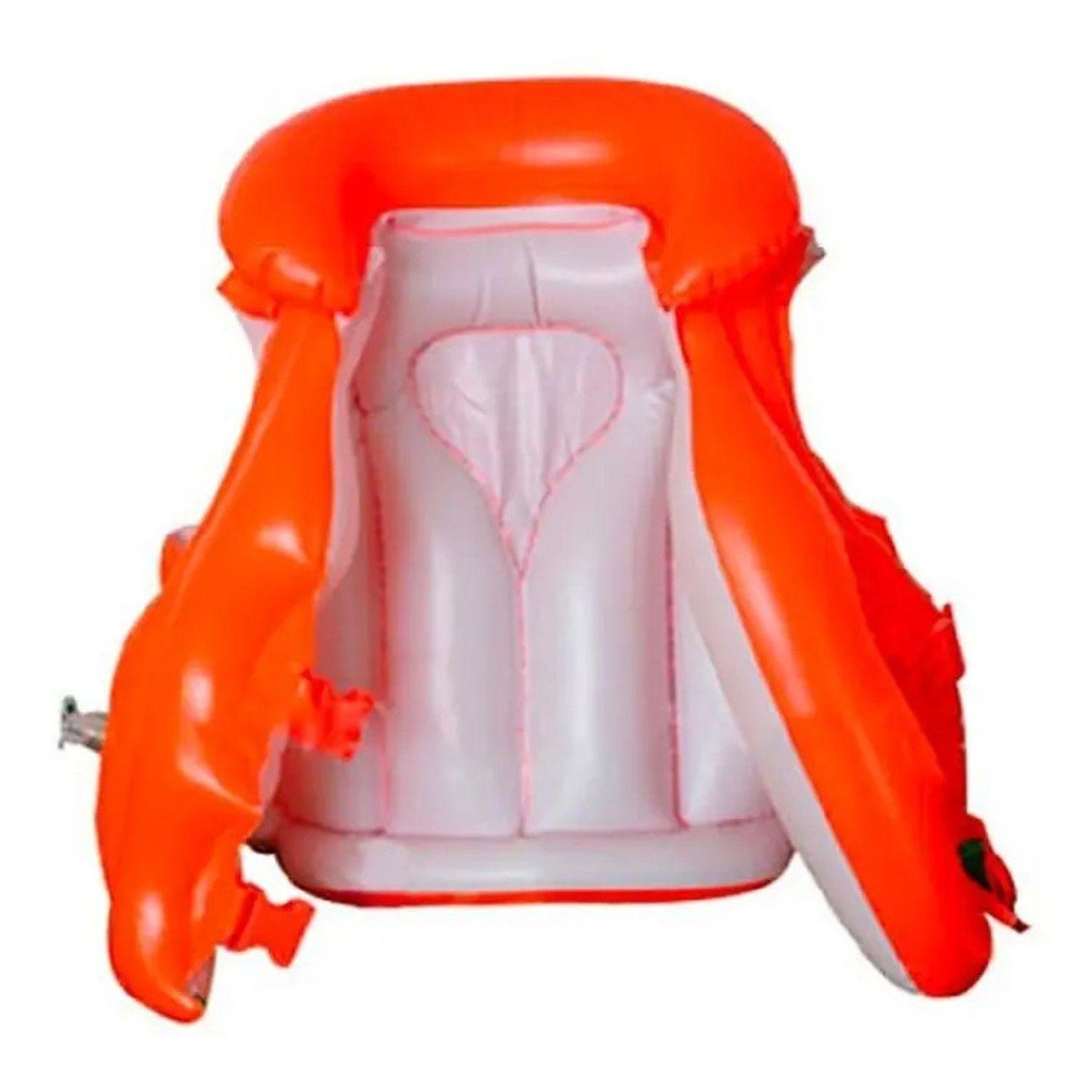 Flotador Chaleco Inflable Deluxe Niños Naranja Intex 58671-2