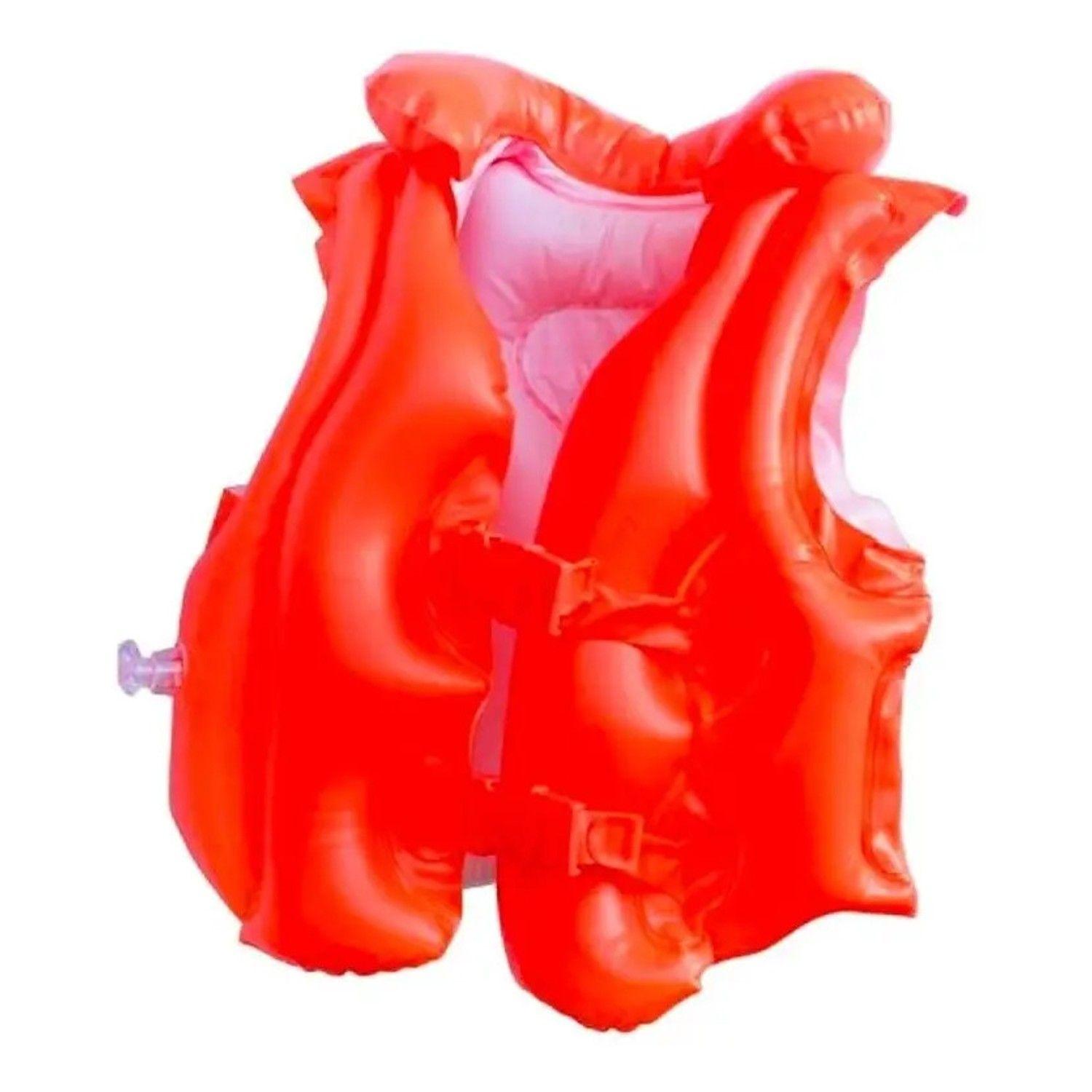 Flotador Chaleco Inflable Deluxe Niños Naranja Intex 58671-5