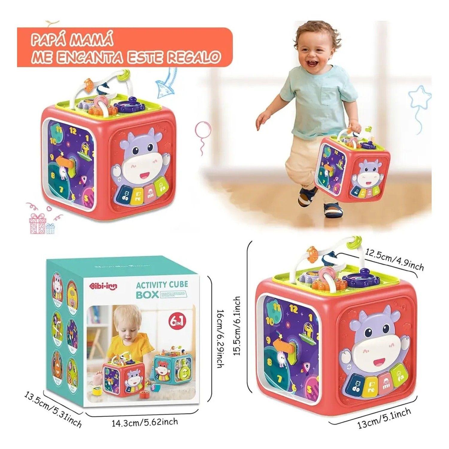 Cubo Didáctico 6 En 1 Juguete Montessori Educativo Bebe-3